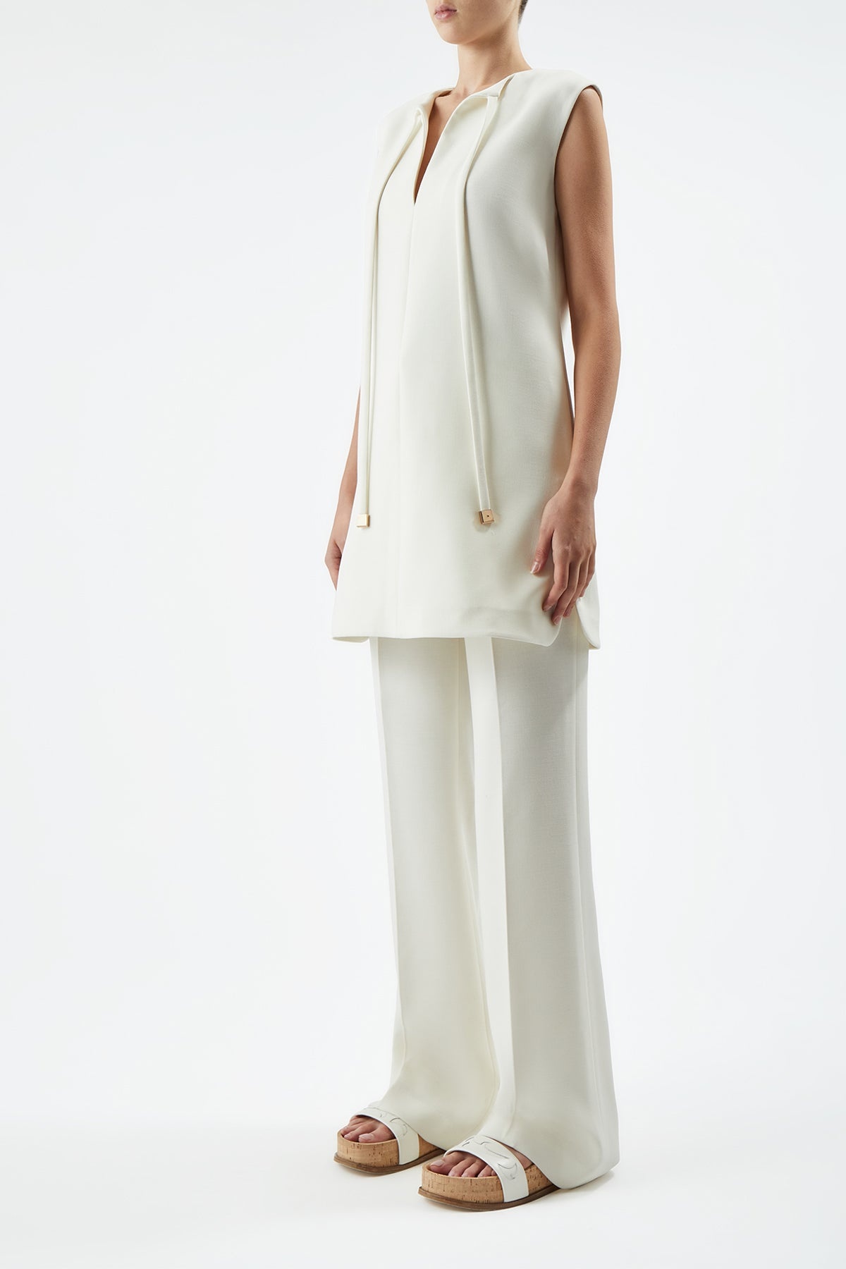 Zalman Dress in Wool Crepe - 3