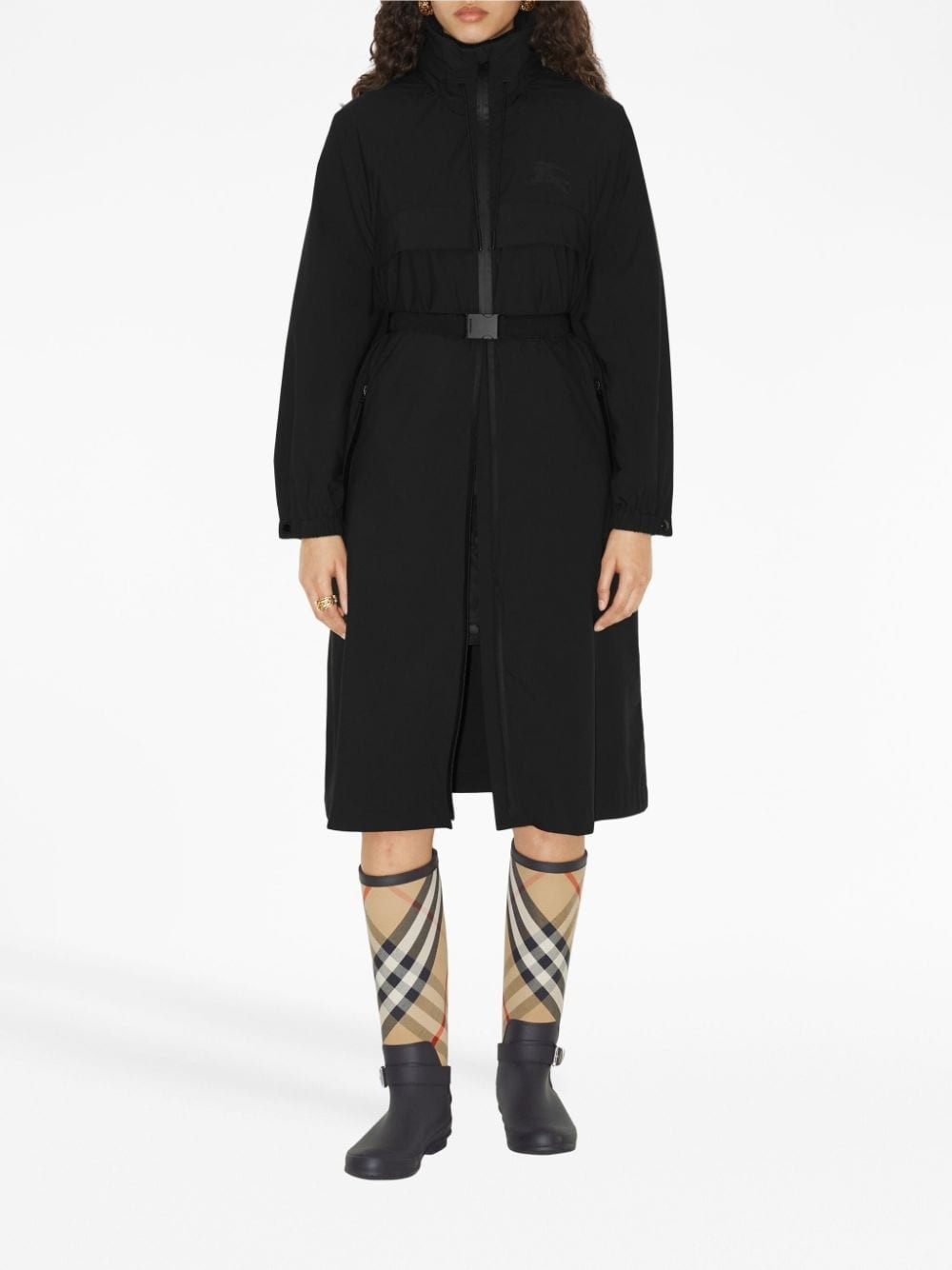EKD-print belted parka - 2