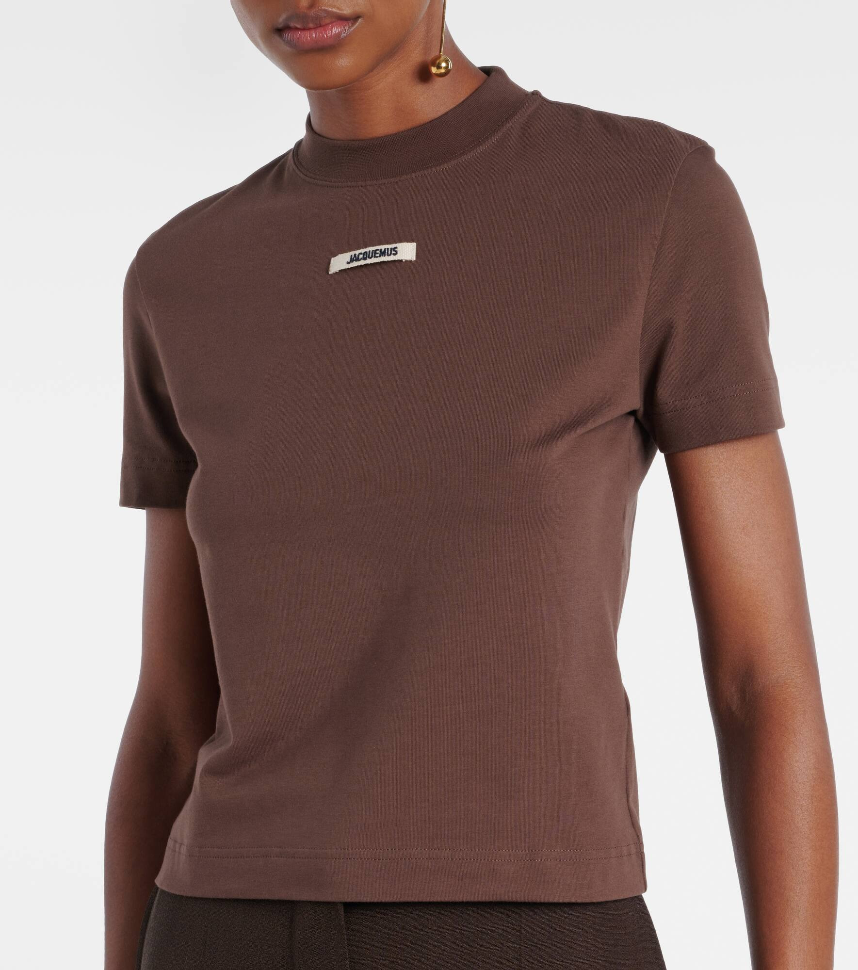 Logo cotton-blend jersey top - 5