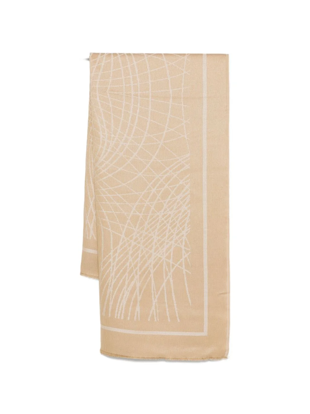 geometric-print scarf - 1