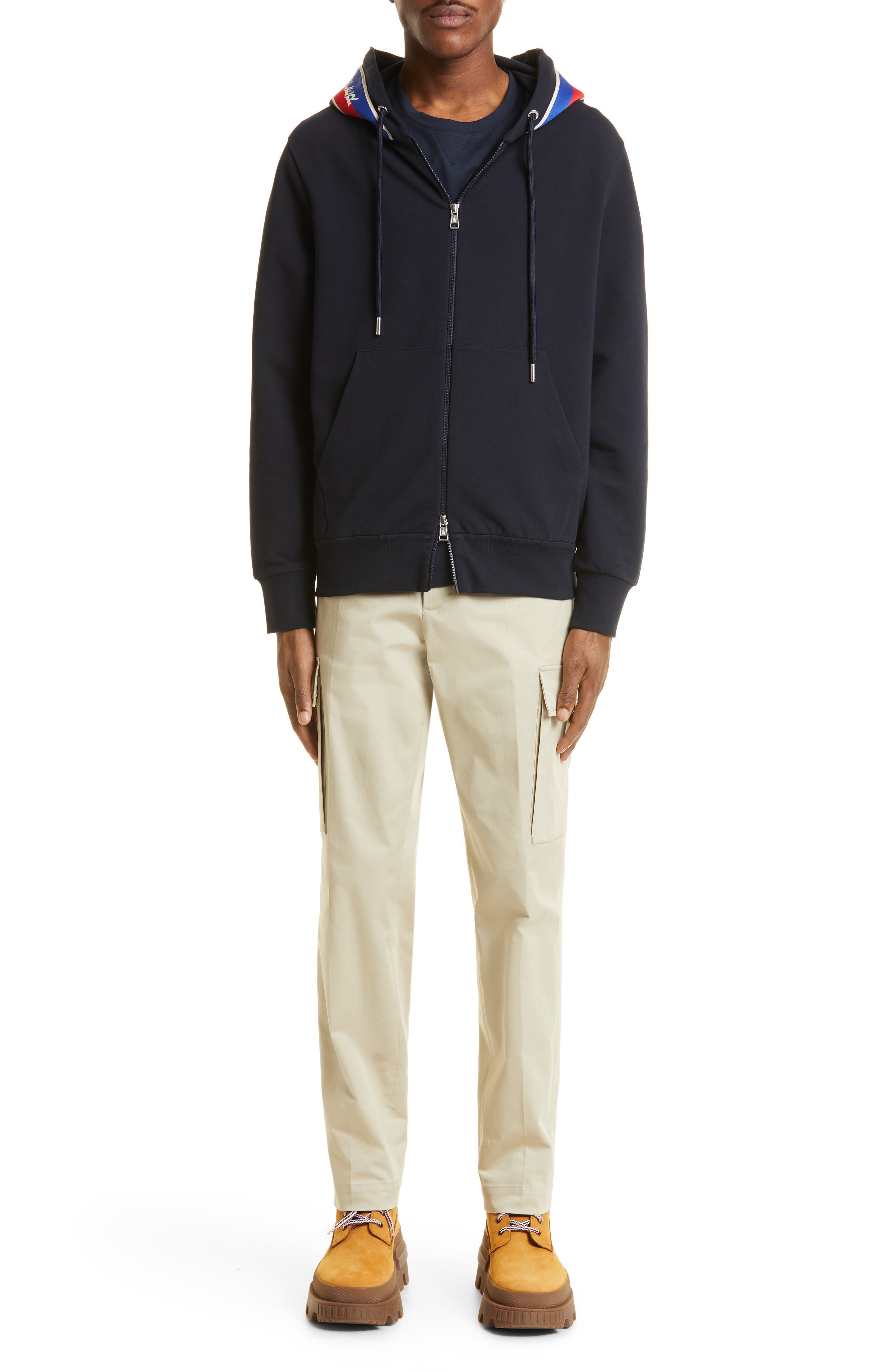 Moncler Double Logo Patch T-Shirt in Navy at Nordstrom - 2