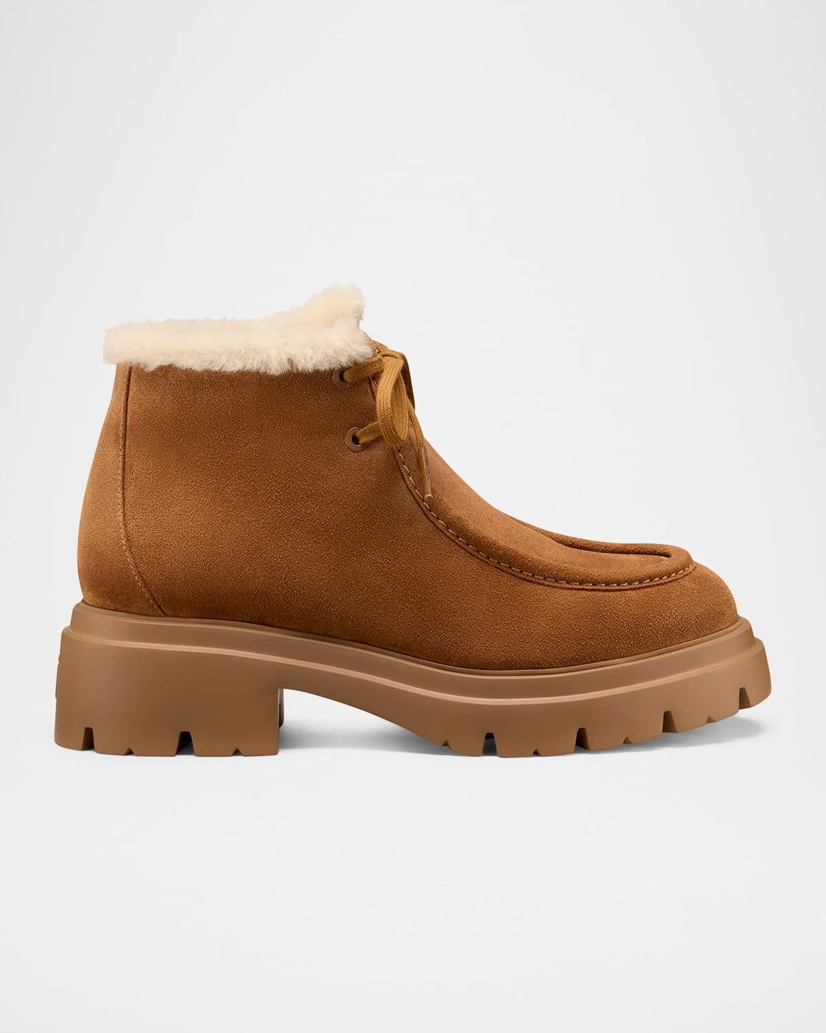 Hudson Shearling-Lined Suede Chukka Booties - 1