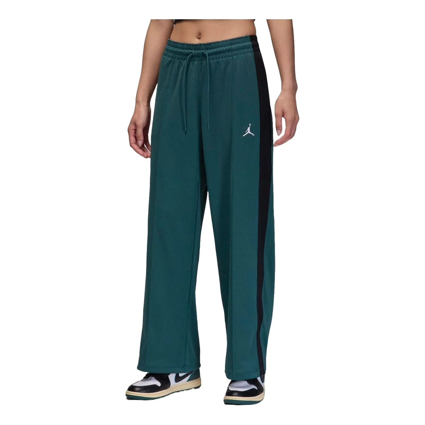 (WMNS) Air Jordan Knit Sweatpants Asia Sizing 'Oxidized Green' FV7102-366 - 1