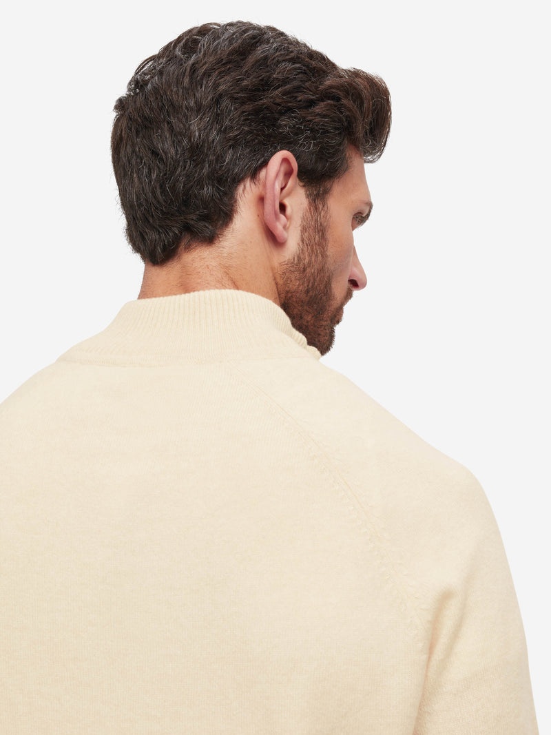 Men's Half-Zip Sweater Finley Cashmere Cream - 6