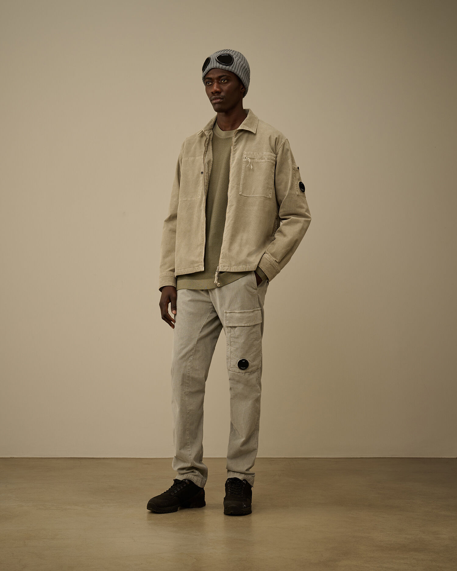 Corduroy Lens Zipped Overshirt - 2