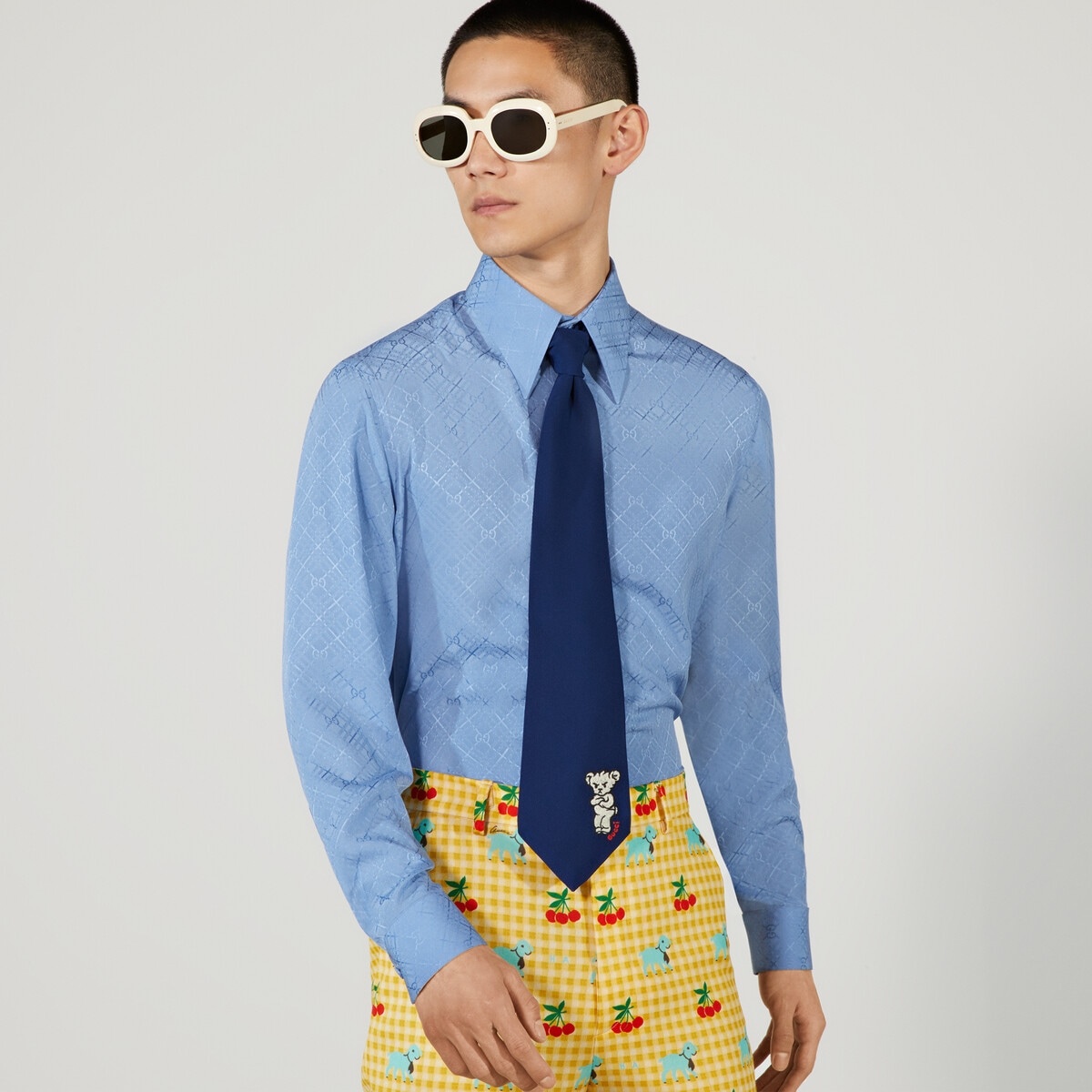 Gucci HA HA HA silk tie - 3