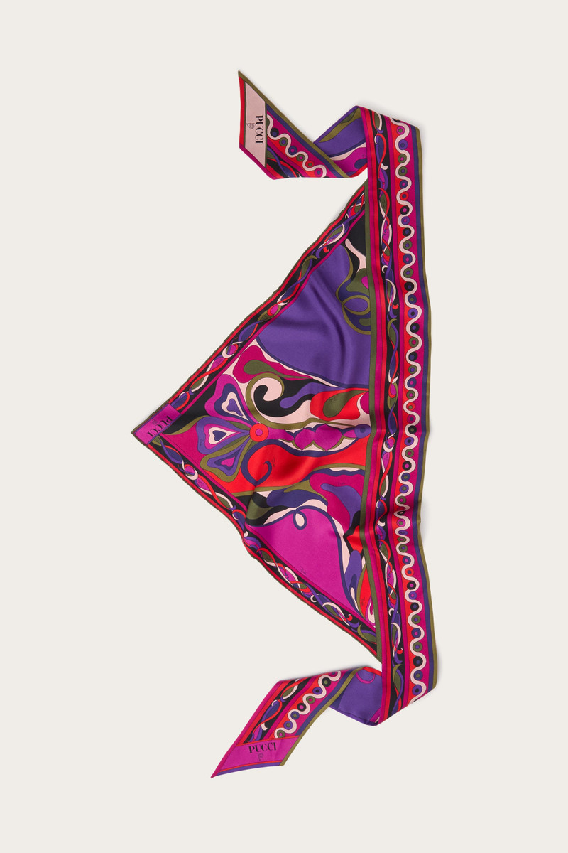 ORCHIDEE PRINT SILK TWILL SCARF 1