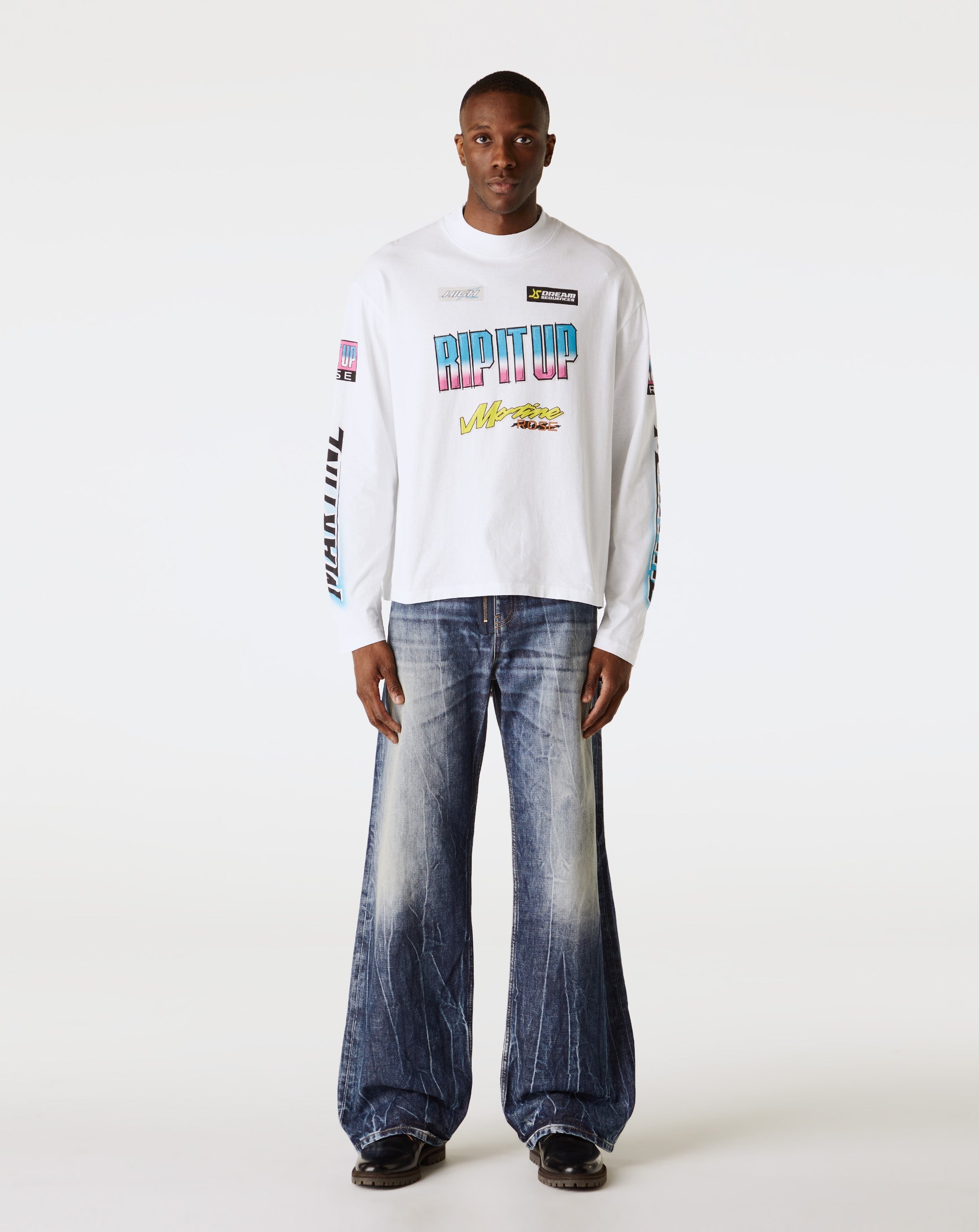 Funnel Neck Long Sleeve T-Shirt - 2