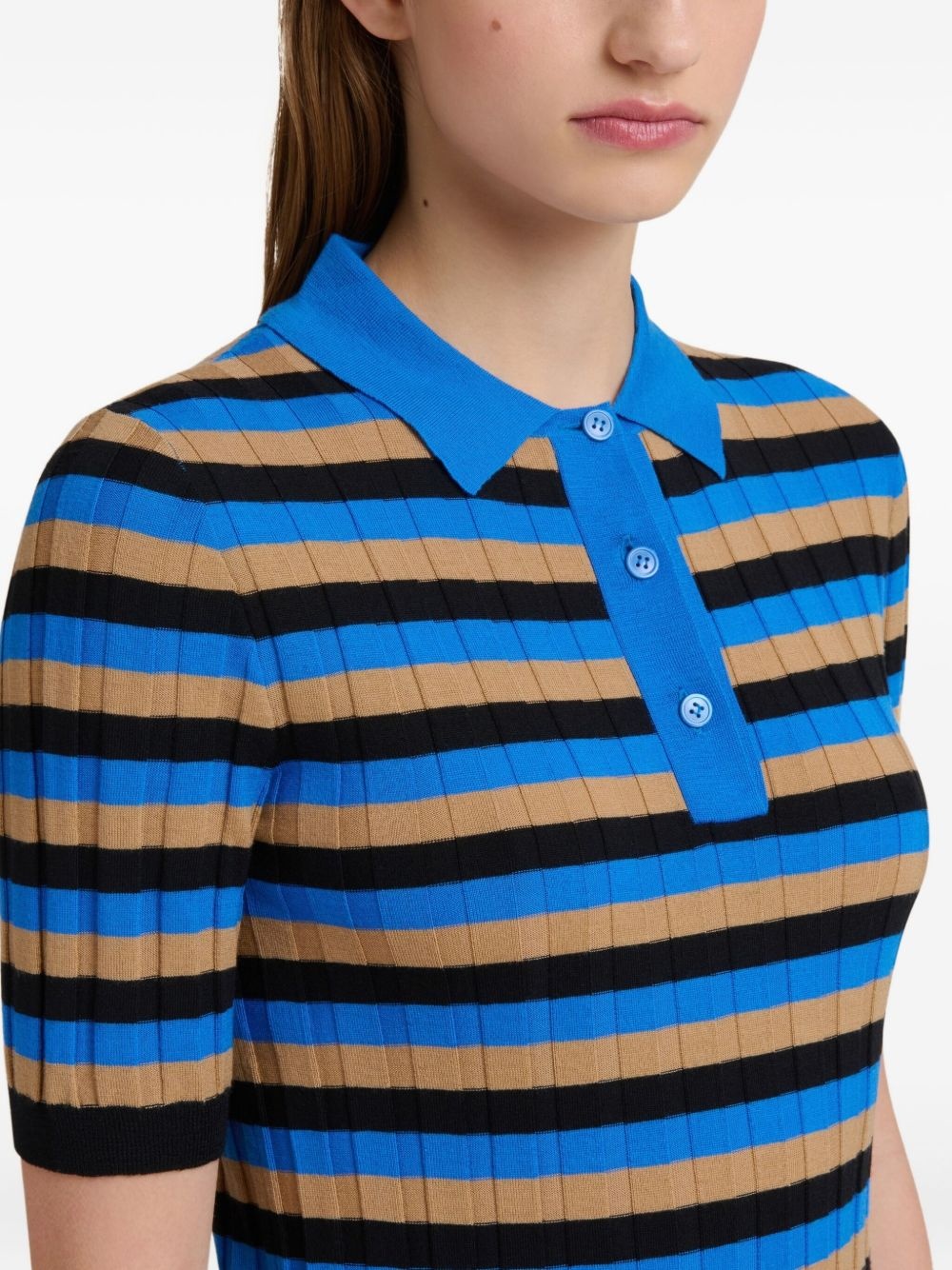 striped polo top - 5