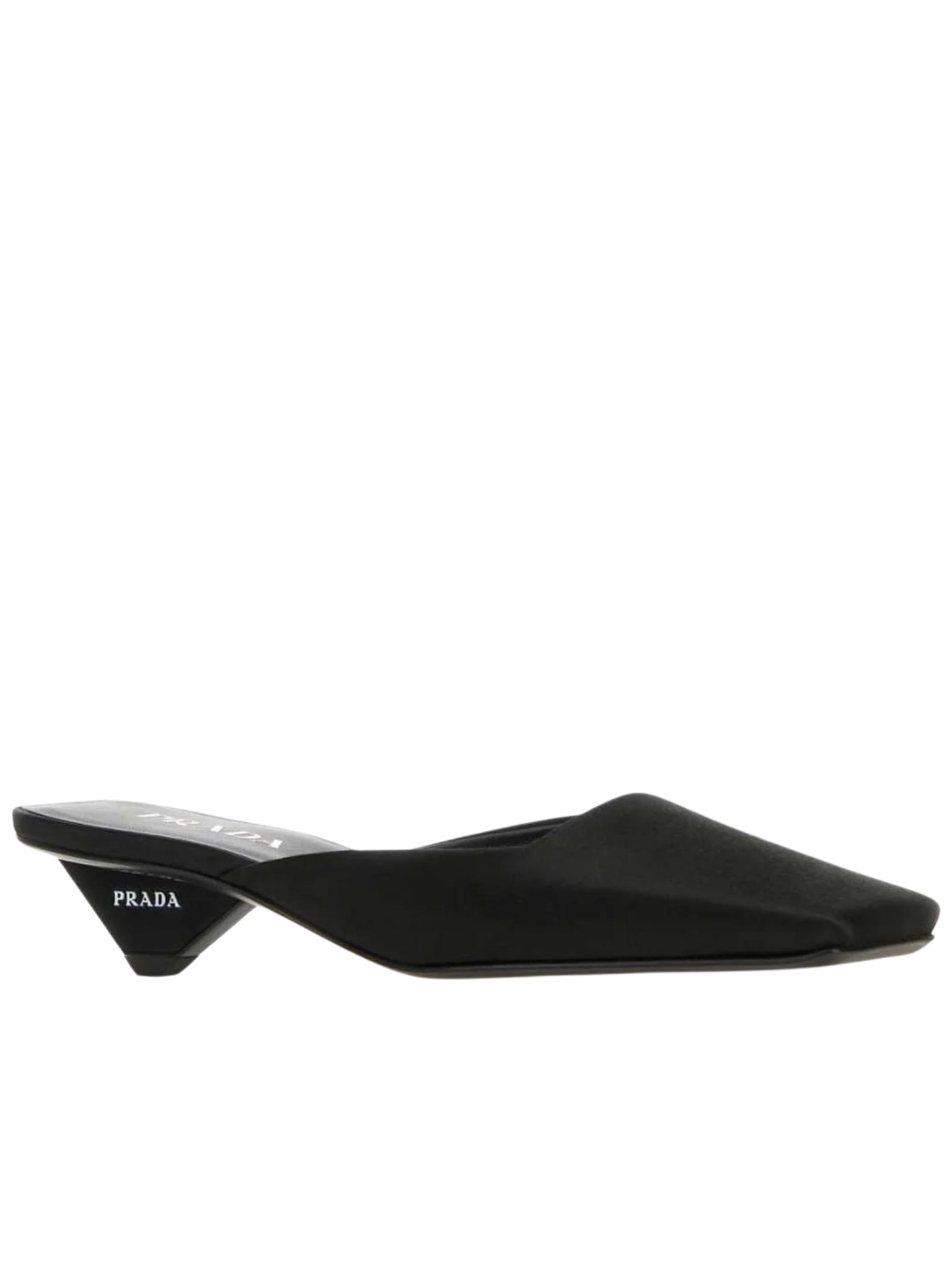 Black Satin Mules Loafers - 4