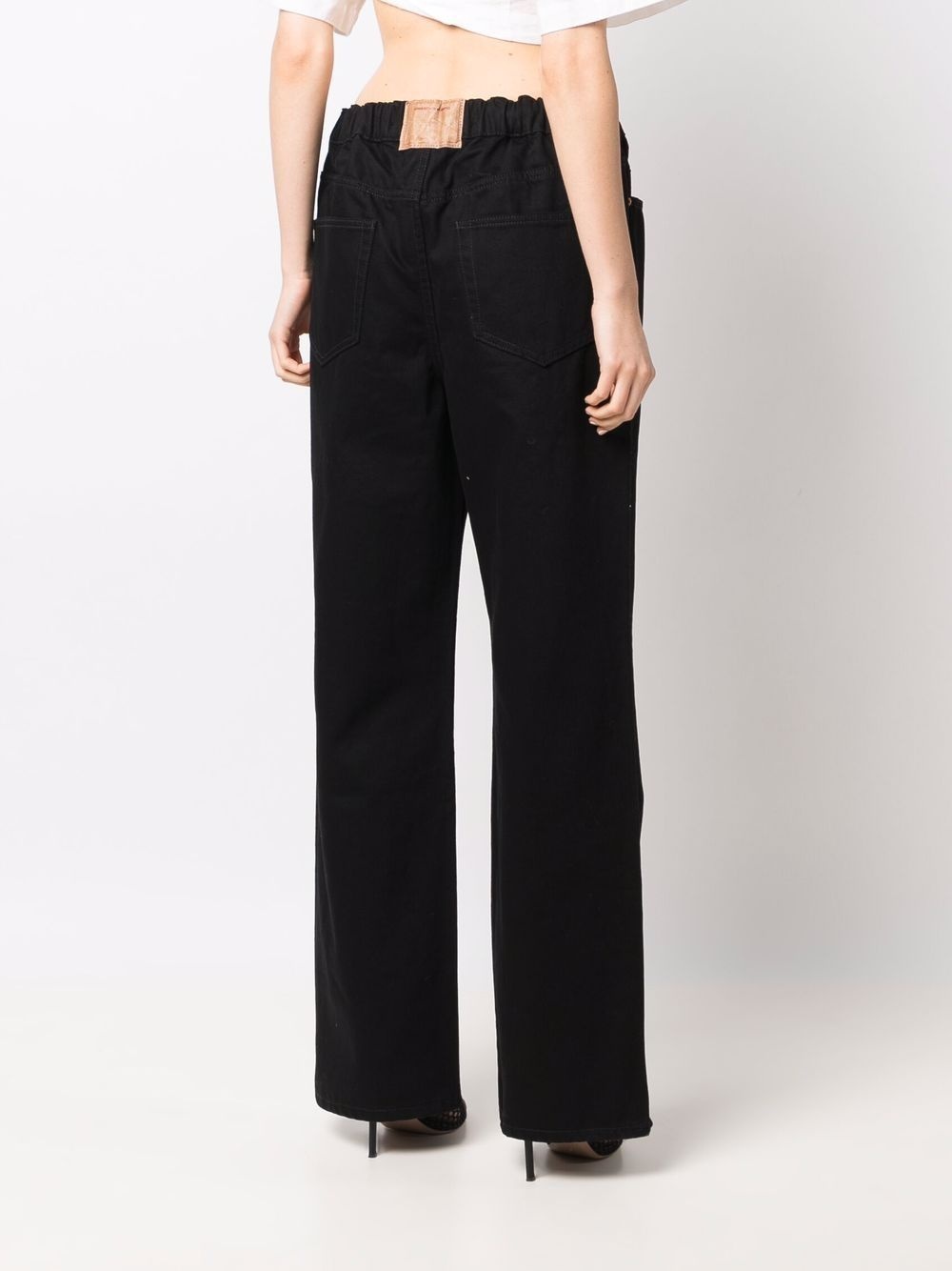 loose fit wide leg trousers - 4