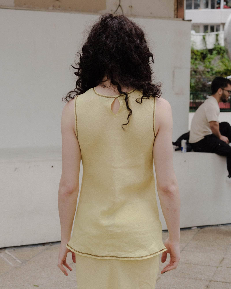 BASERANGE Dydine Tank Top - Fine Linen outlook