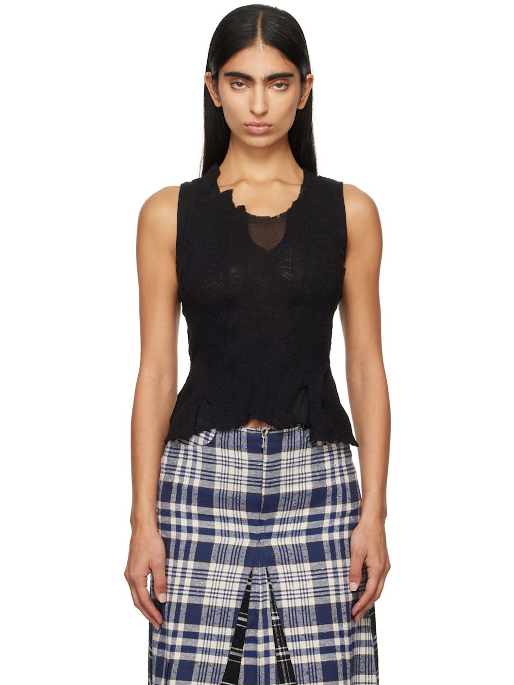 Black Ragged Vest - 1