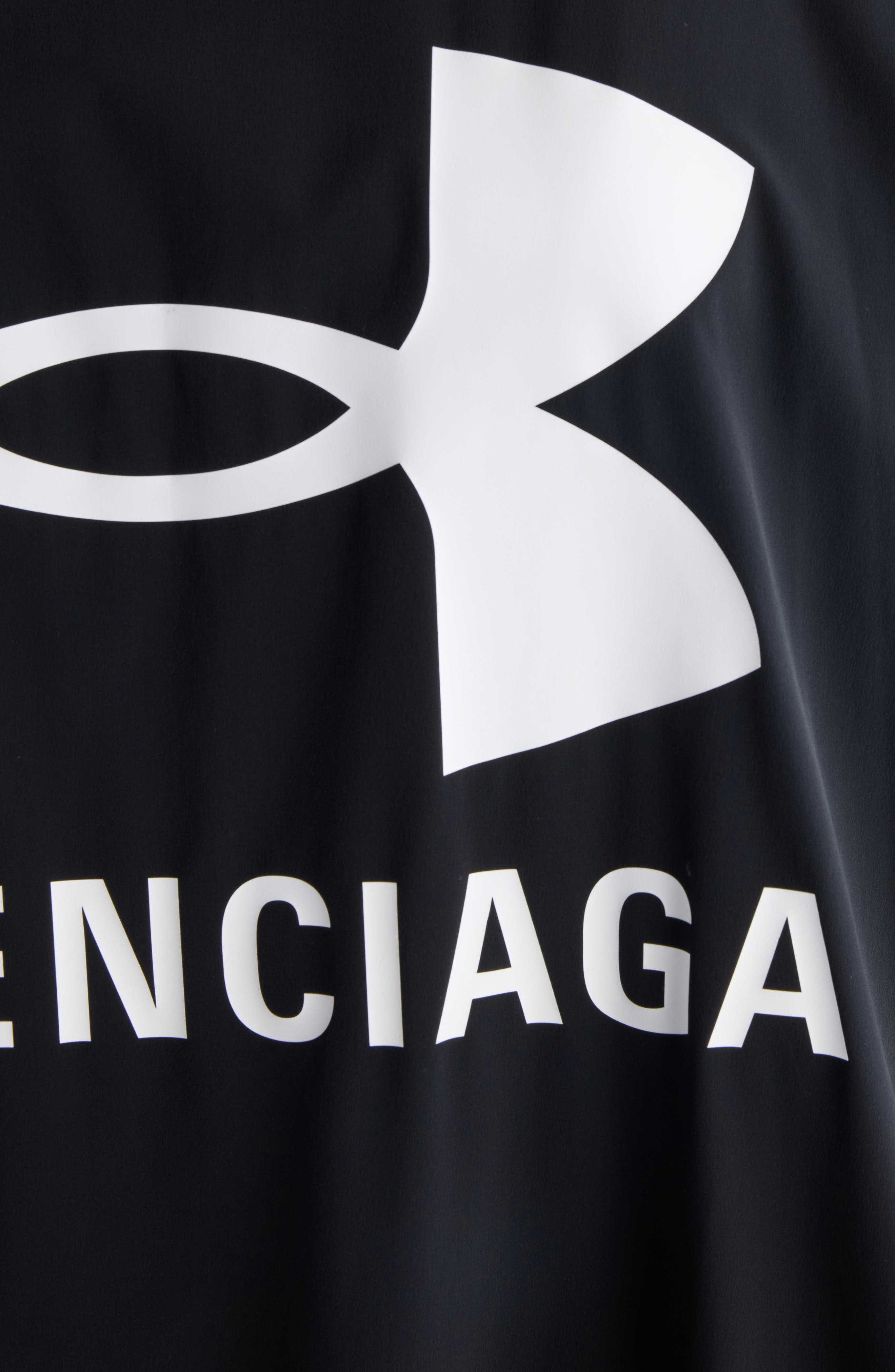 Balenciaga x Under Armour® Oversize Logo Windbreaker in Black at Nordstrom - 6