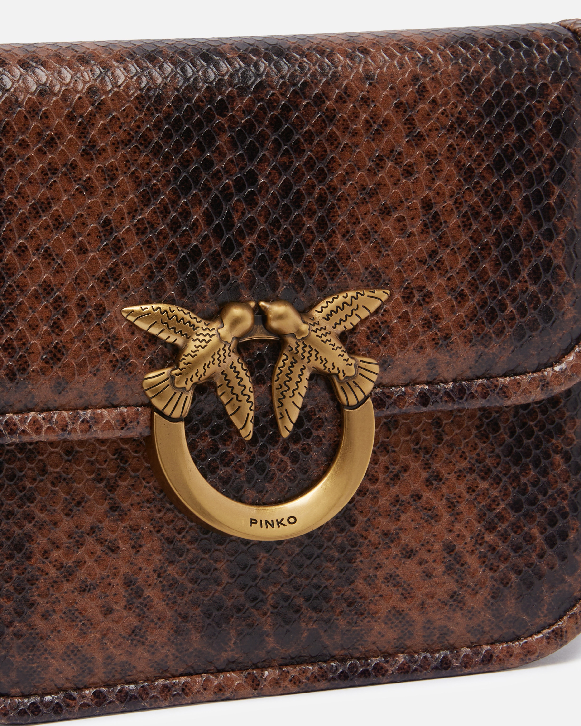 REPTILE PRINT LOVE BAG SQUARE SHOULDER BAG - 3