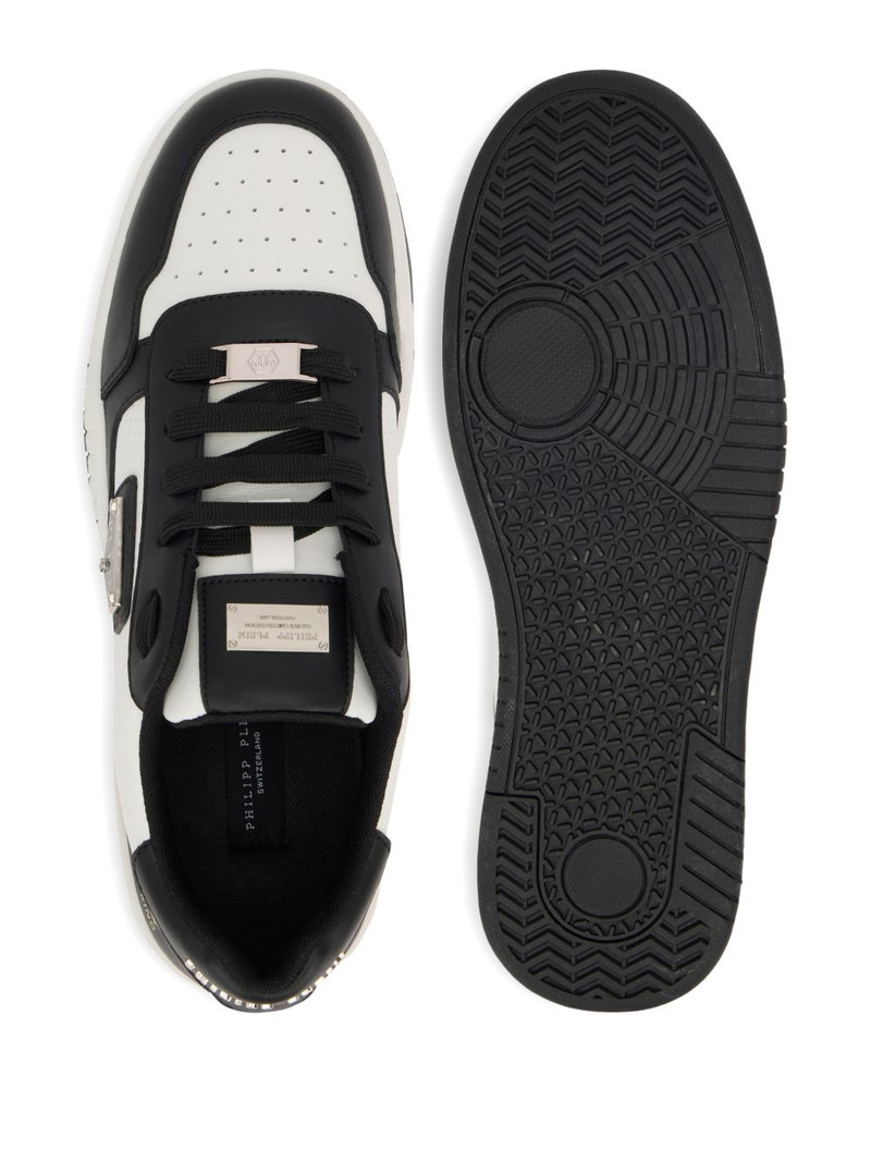 perforated-detail low-top sneakers 4