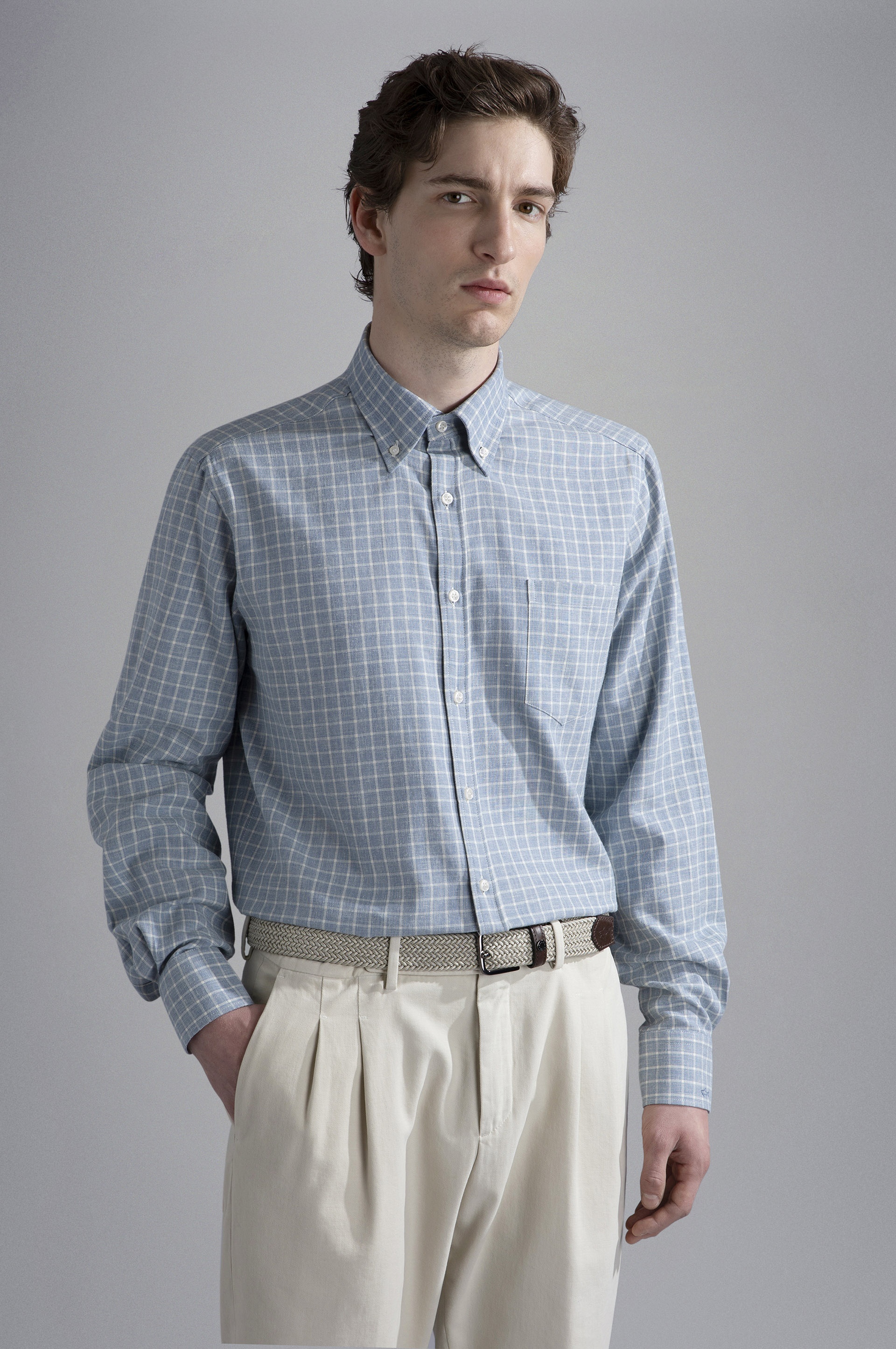 COTTON, LINEN AND CASHMERE SHIRT - 6