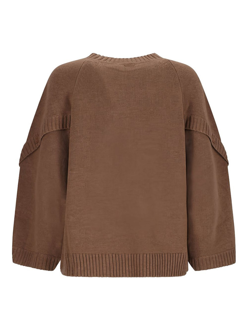 Max Mara button-detailed raglan-sleeve top outlook