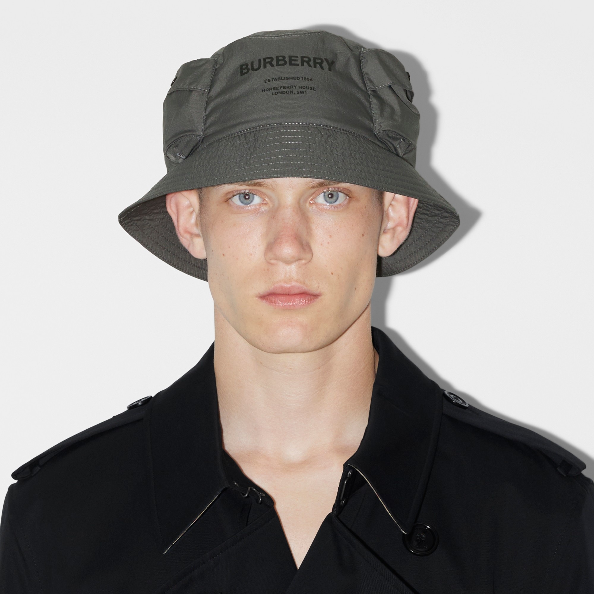 Horseferry Motif Nylon Bucket Hat - 5