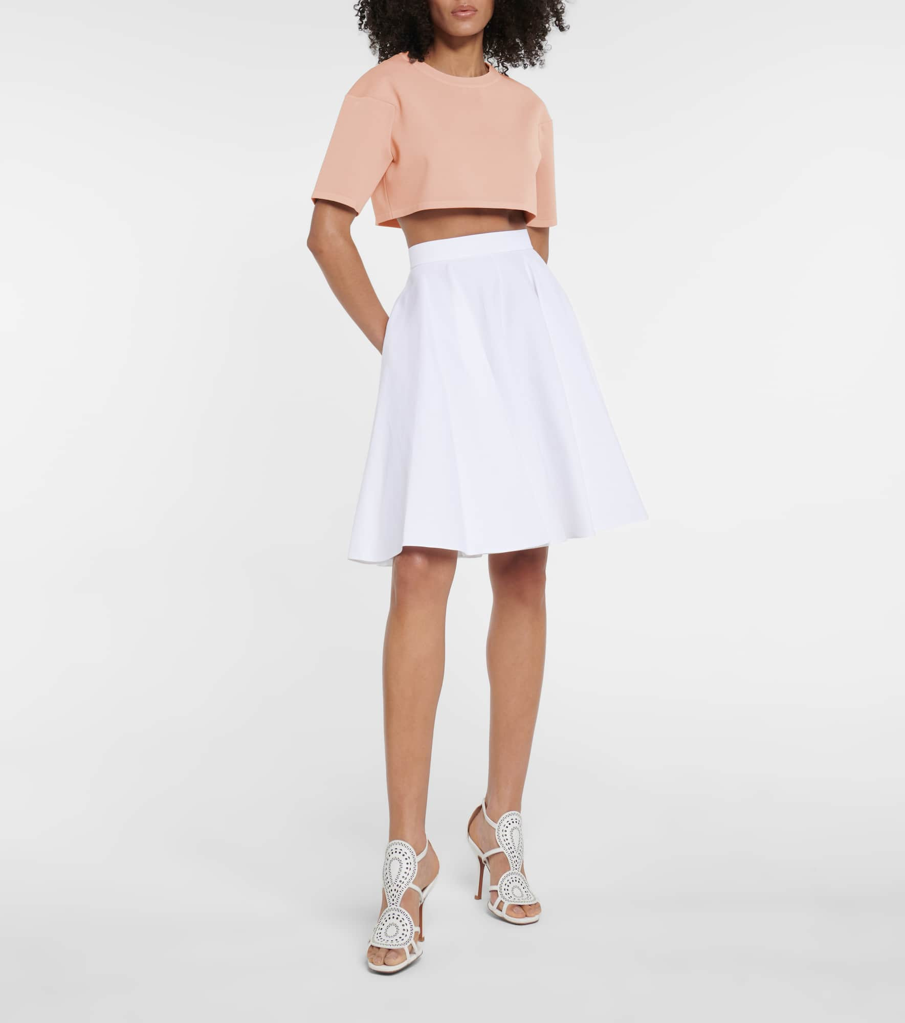 Stretch-knit crop top - 2