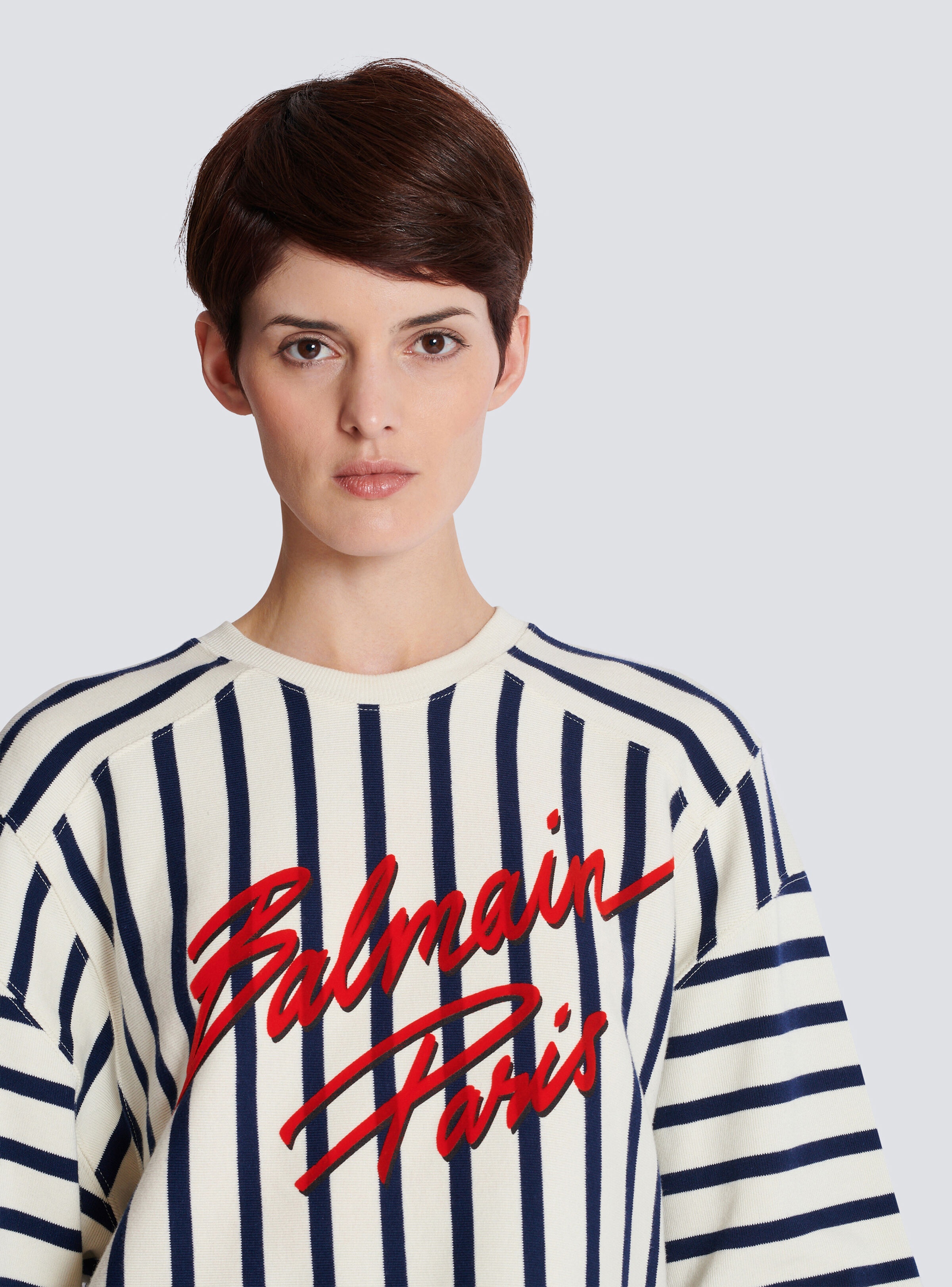 Striped Balmain Baseball top - 7