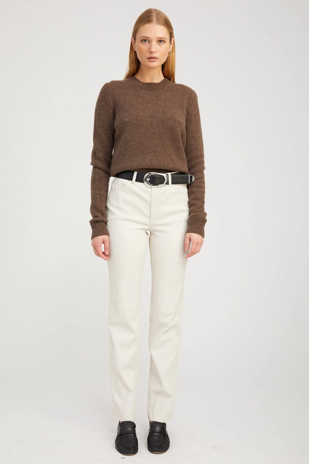 SHELL LEATHER 5 POCKET SLIM STRAIGHT - 1