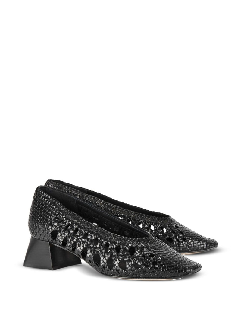 MIISTA 40mm Marina woven leather pumps outlook