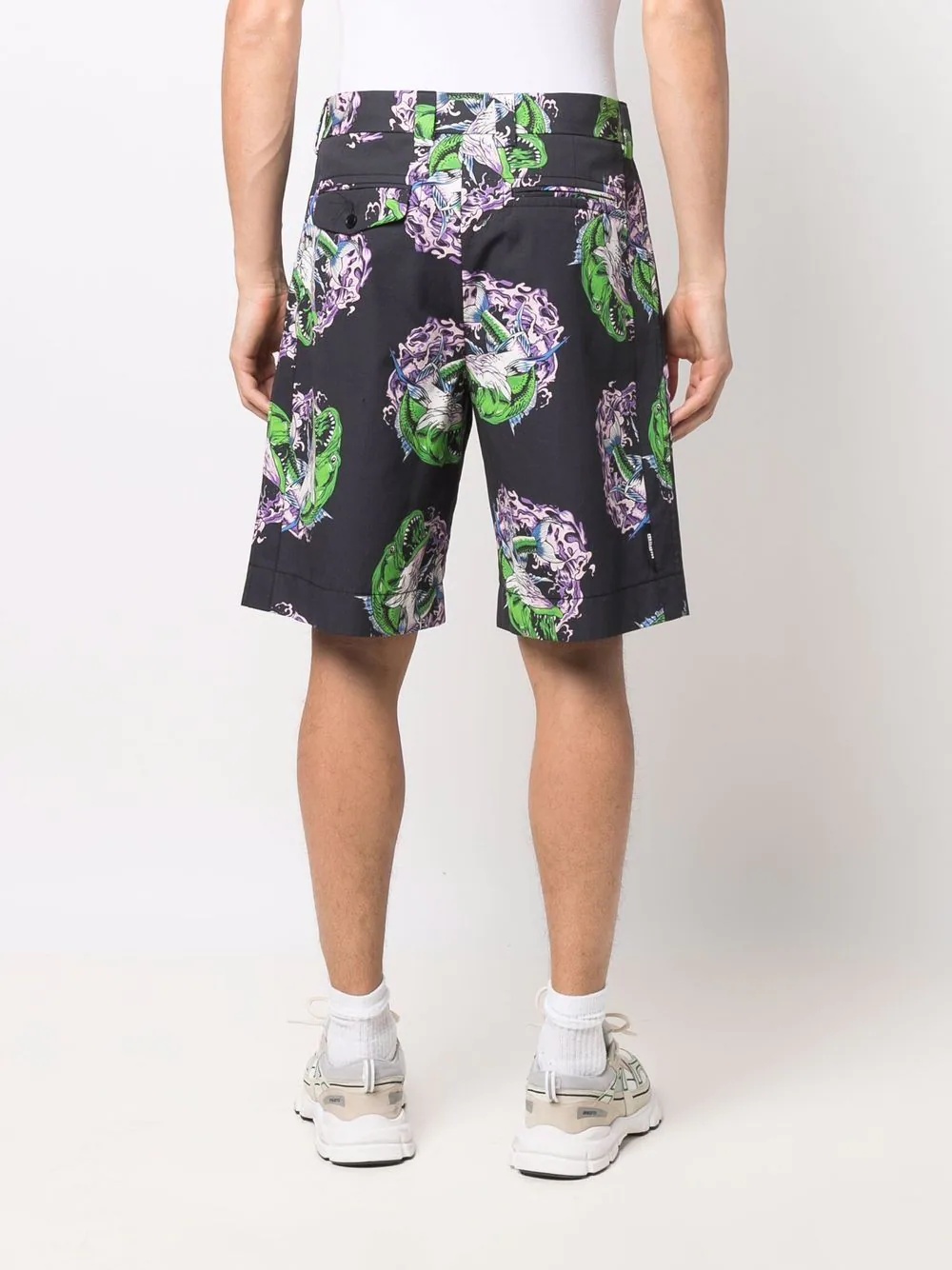 graphic-print straight-leg shorts - 4