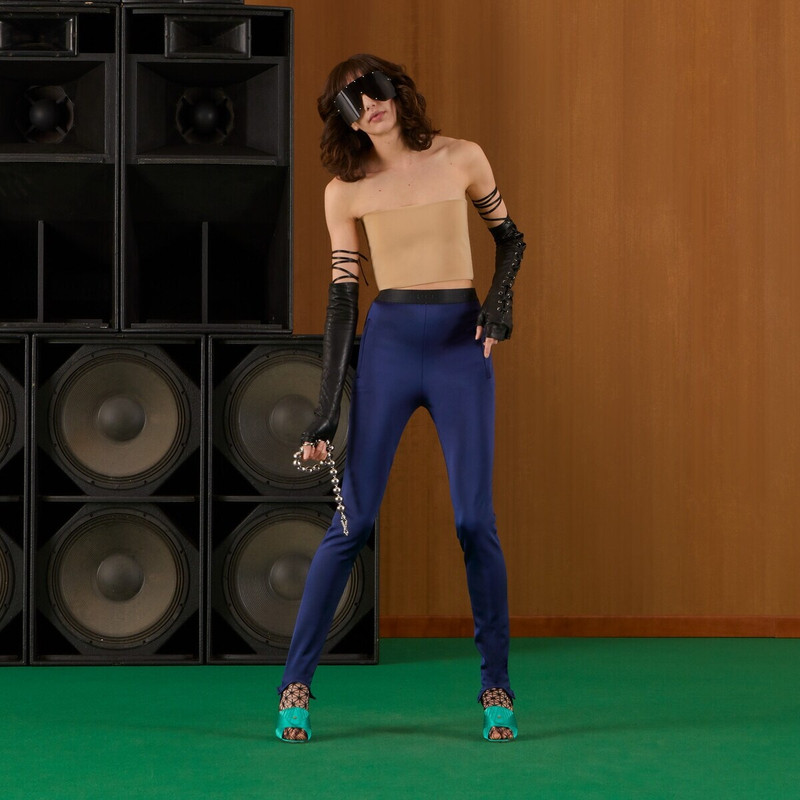 Leather fingerless gloves with corset lacing 3