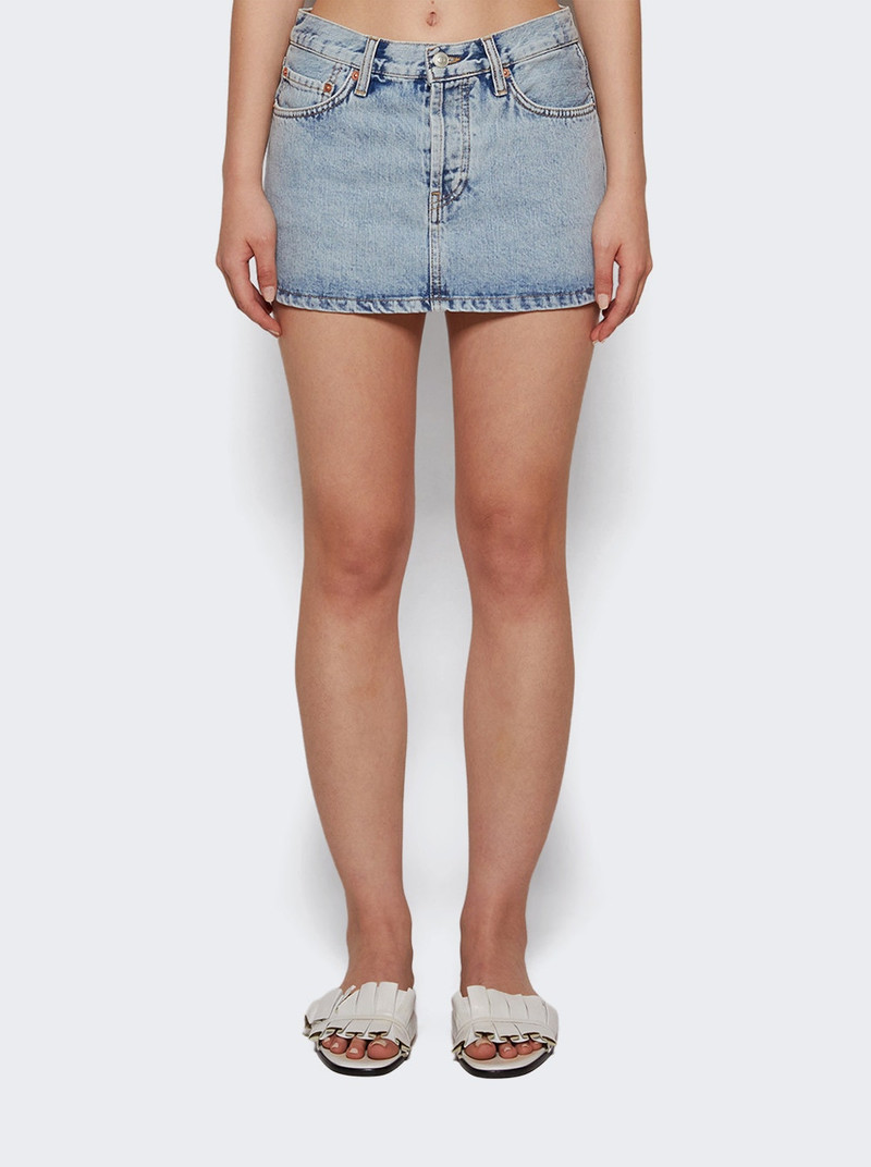 WARDROBE.NYC Denim Micro Mini Skirt Blue outlook