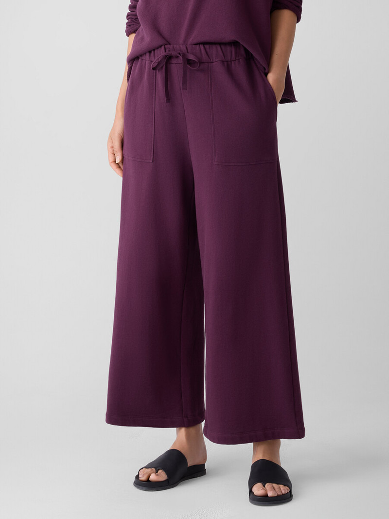 Lightweight Organic Cotton Terry Wide-Leg Pant 3