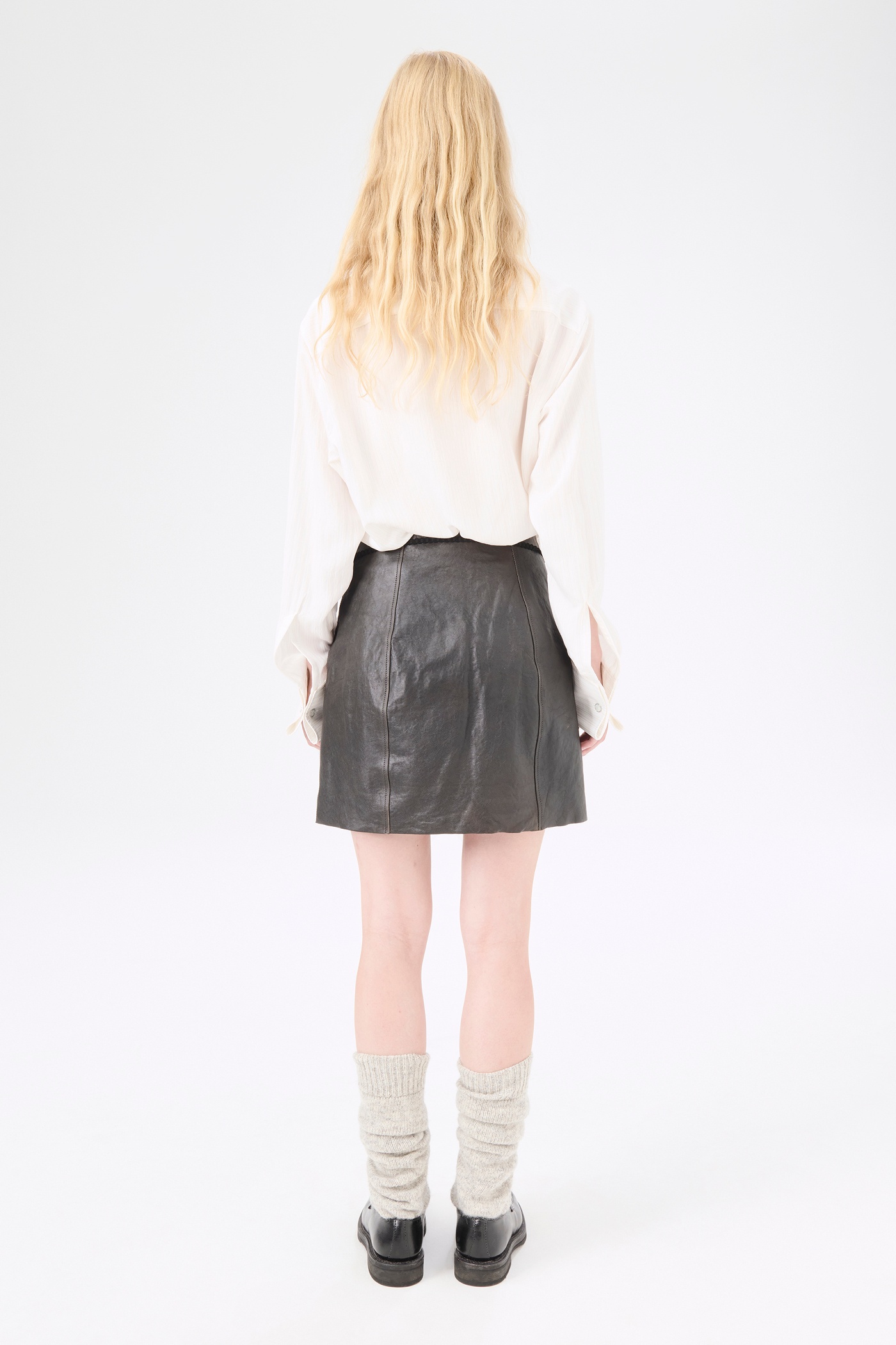 Short Sarong Worn Brown Lambskin - 5