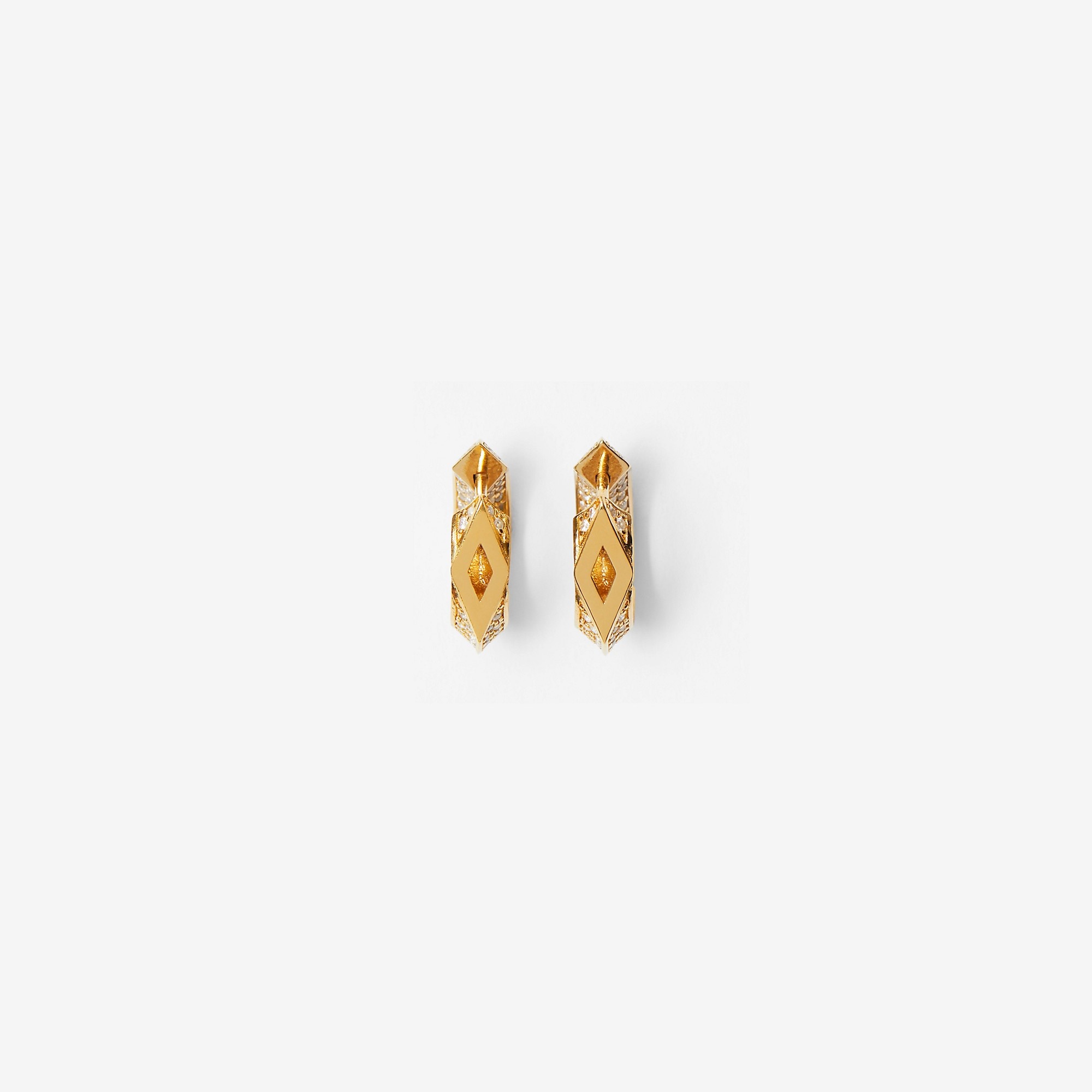 Hollow Pavé Hoop Earrings - 2