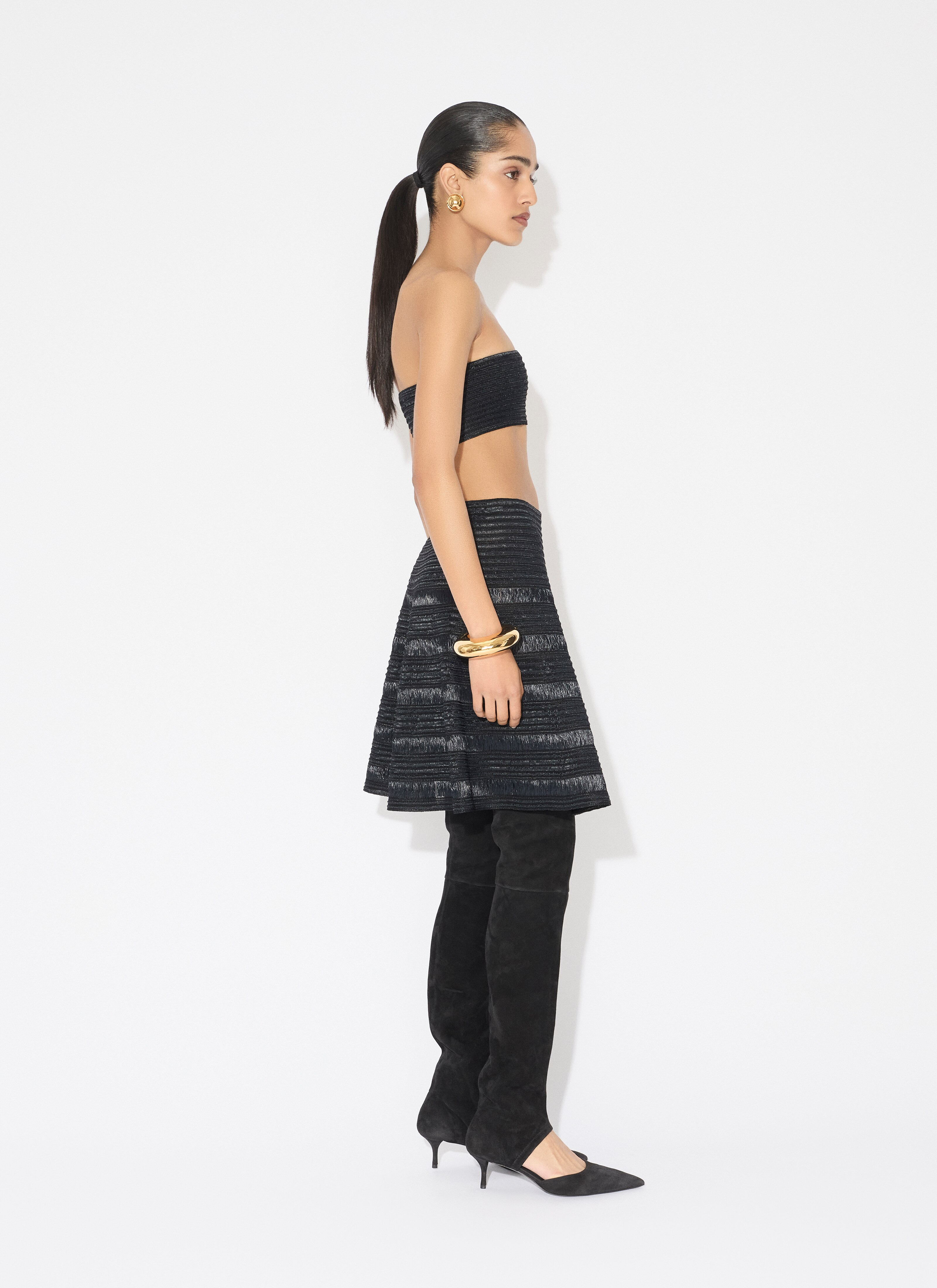 HIGH BOOTS IN STRETCH SUEDE - 3