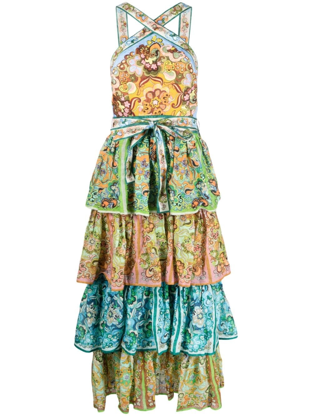 Dreamer halterneck tiered dress - 1