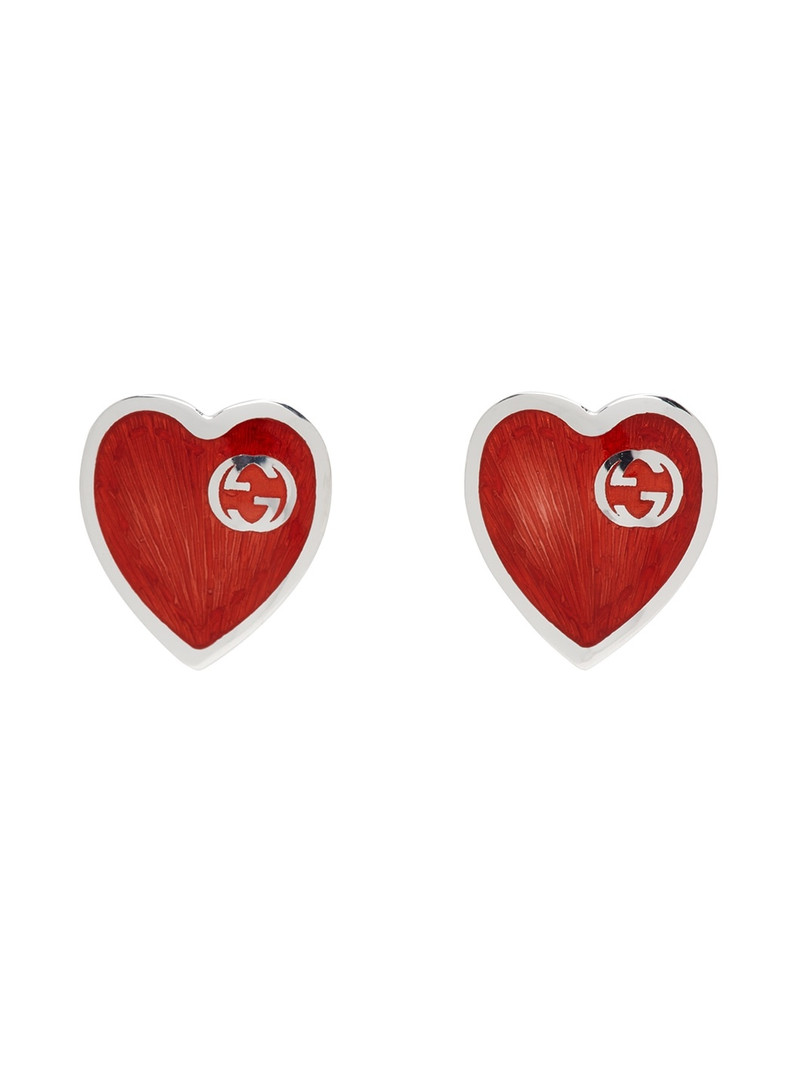GG logo heart earrings - 1