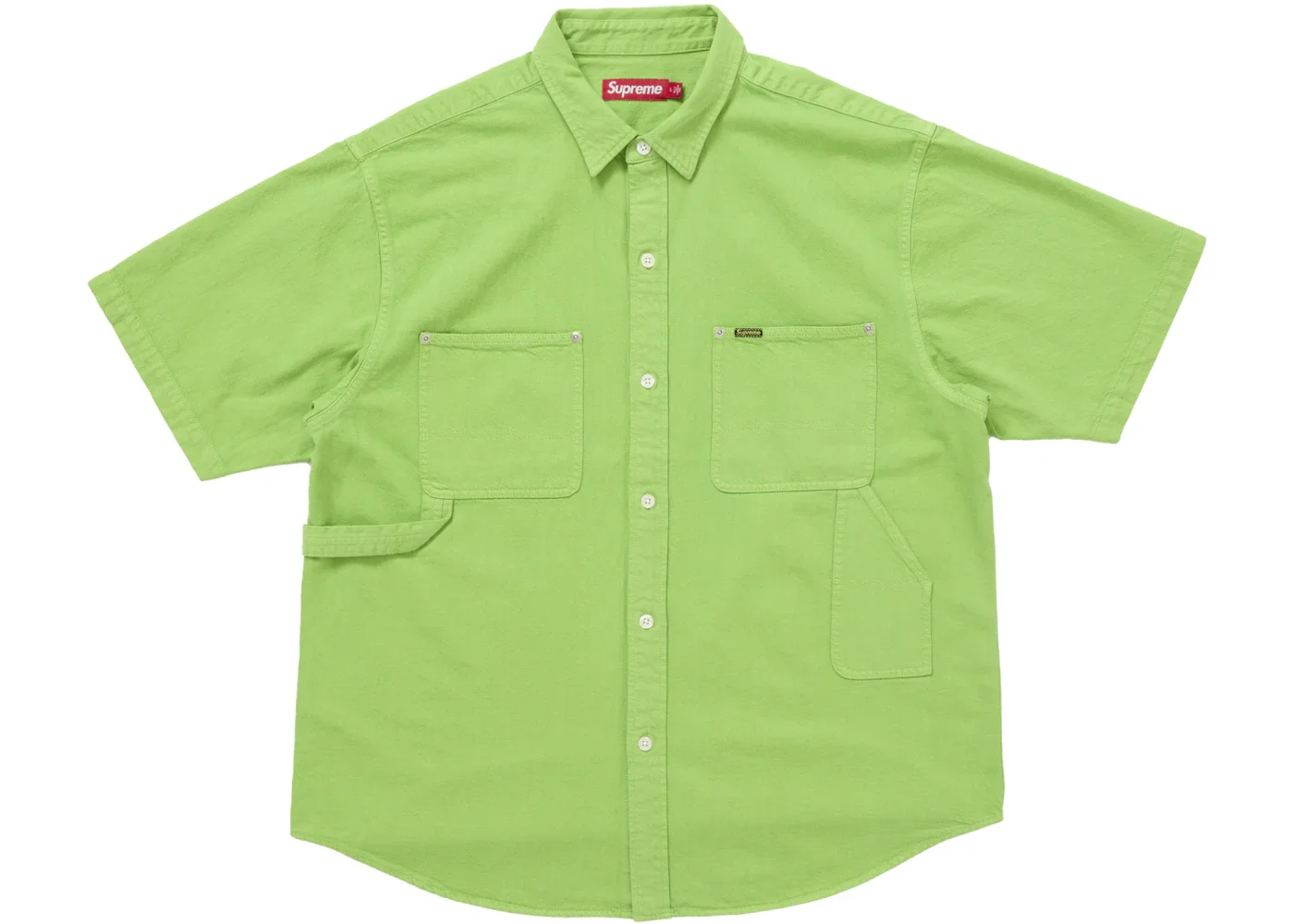Supreme Loose Fit S/S Denim Painter Shirt (SS25) Green - 1