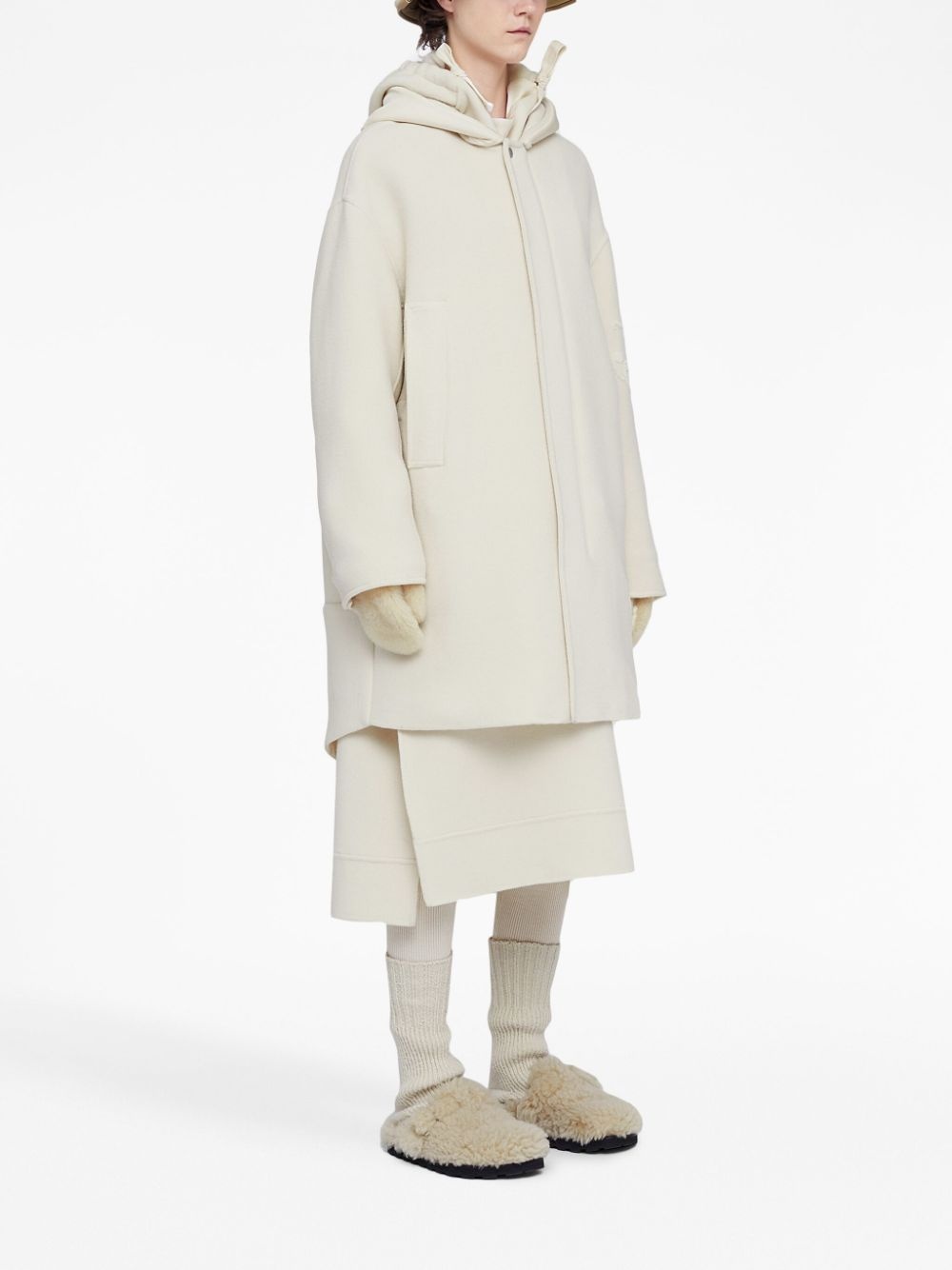 hooded virgin wool parka - 3