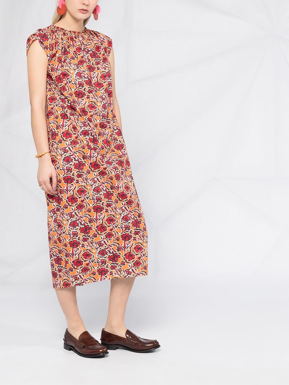 psychedelic rose-print dress - 4