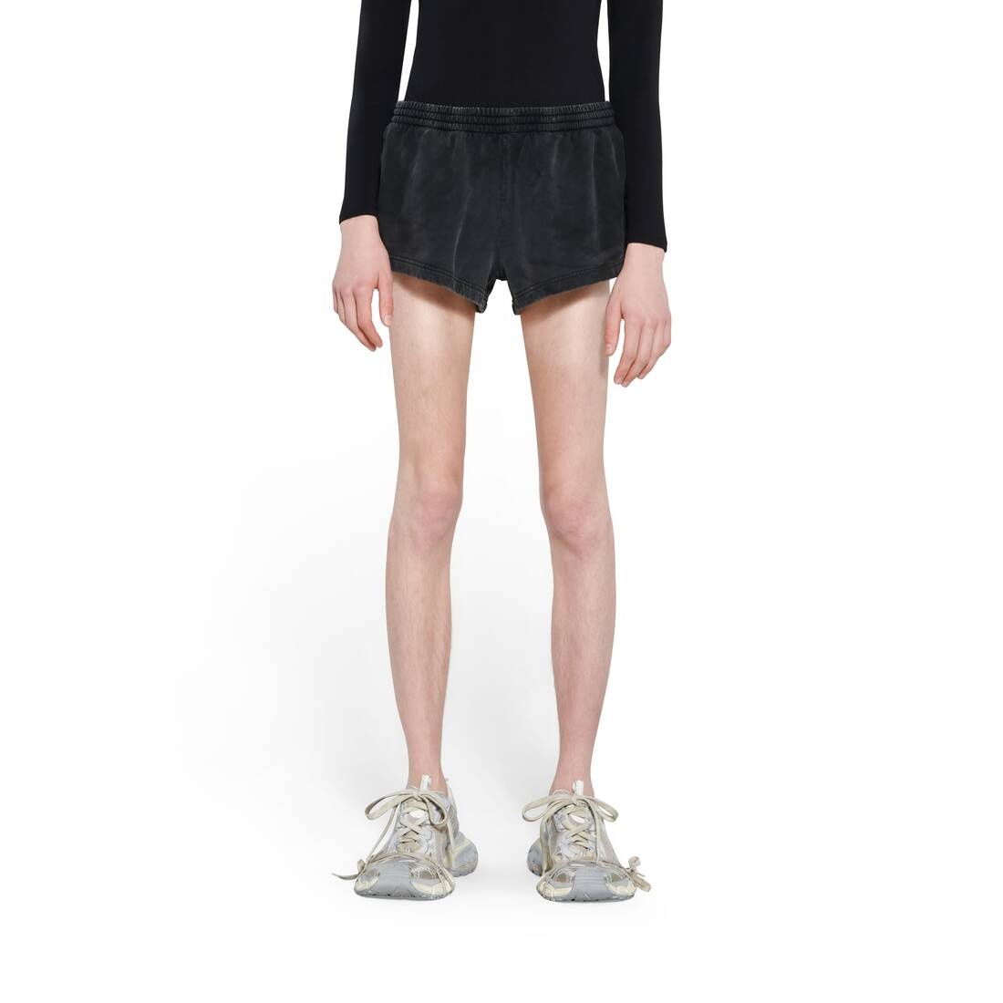Running Shorts in Black Faded - 5