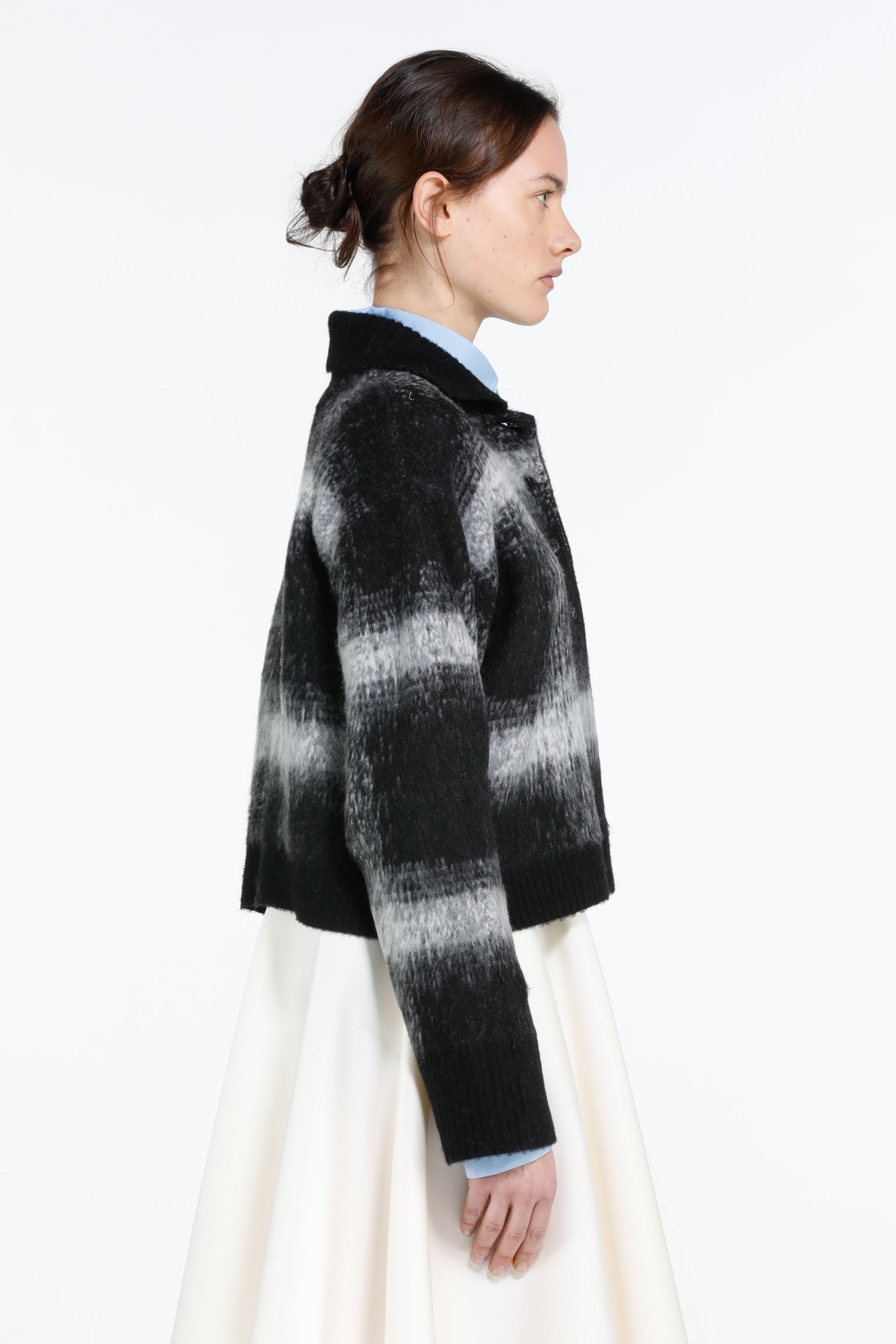 CHECKED VIRGIN WOOL SWEATER - 3