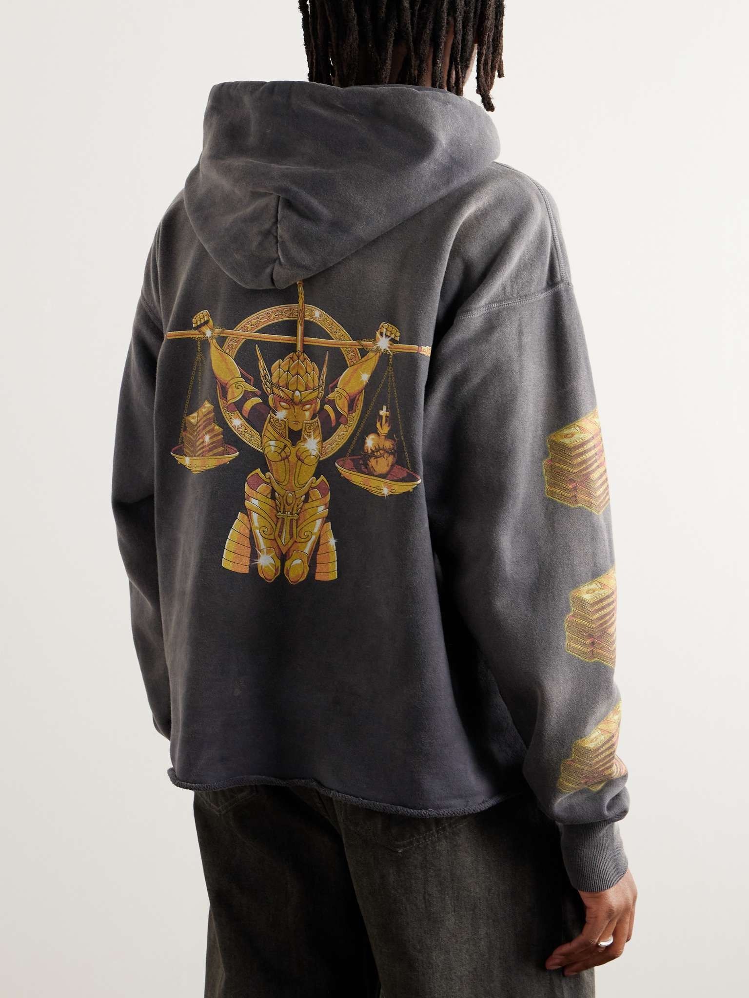 + CLOT Distressed Printed Cotton-Jersey Hoodie - 3