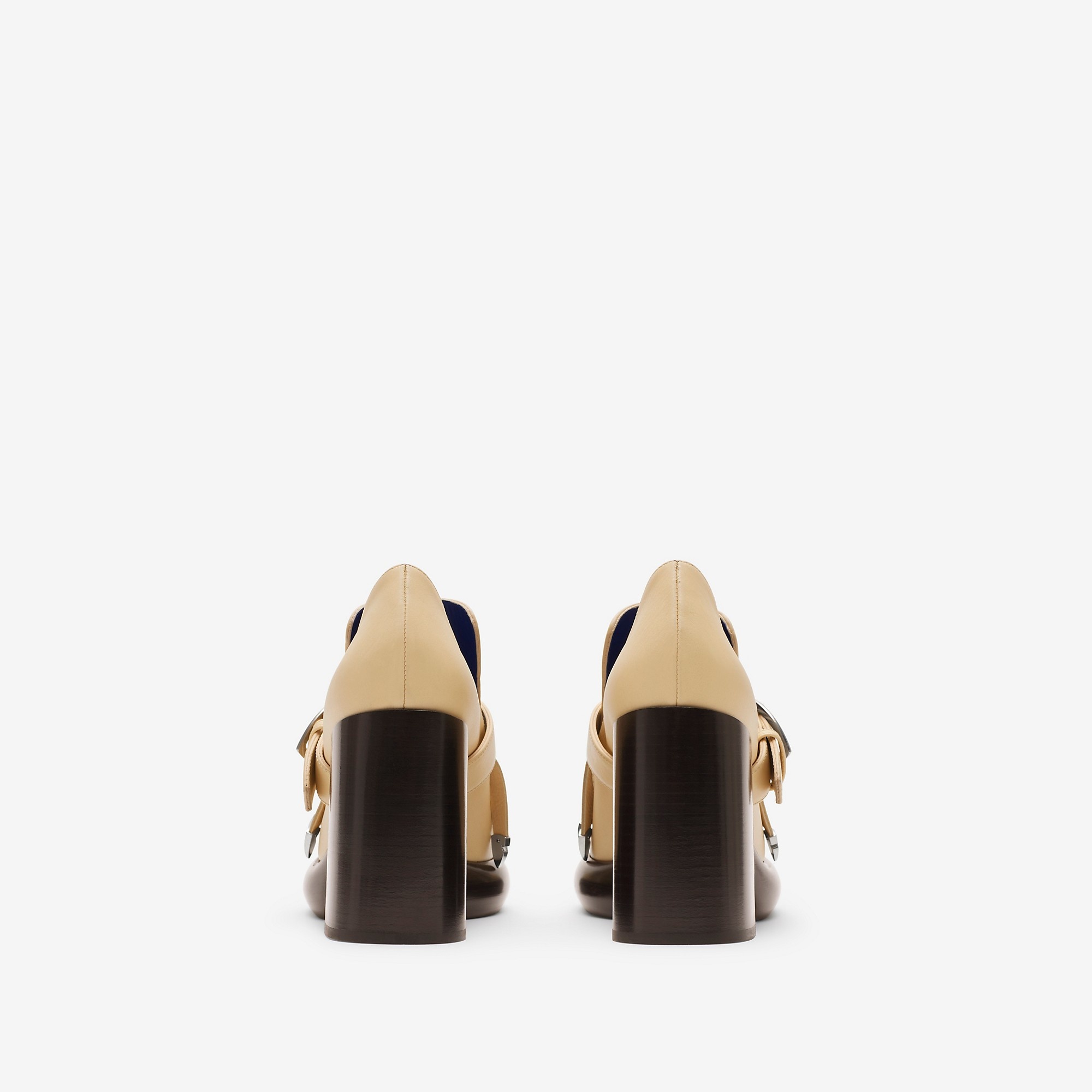 Leather Wedge Fringe Heeled Loafers - 4