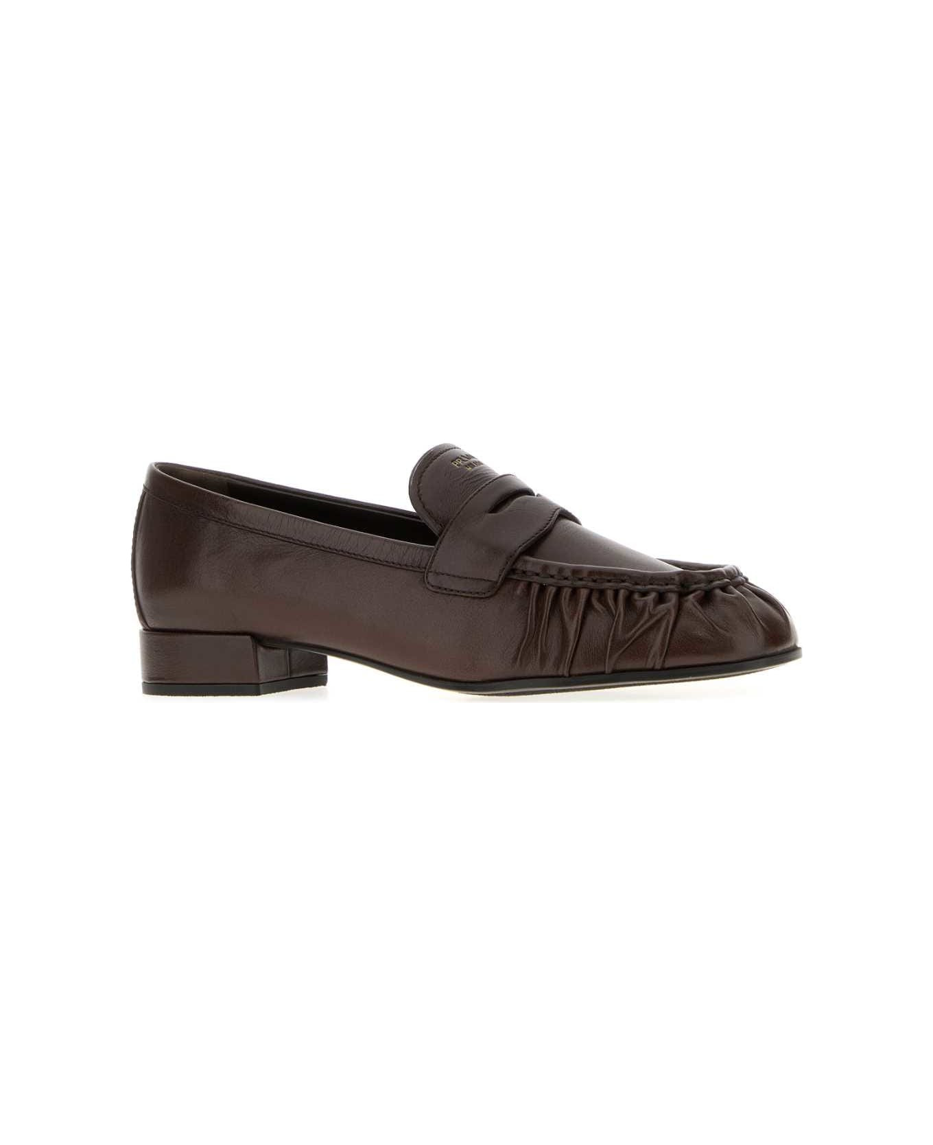 Dark Brown Leather Loafers - 2