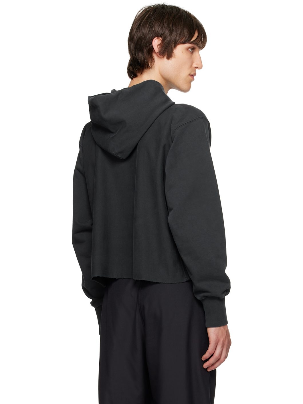 Maison Margiela Black Logo Cotton Hoodie | REVERSIBLE
