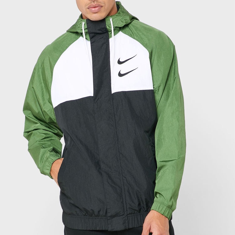Nike Sportswear Swoosh Hooded Jacket Green CJ4888-010 - 5