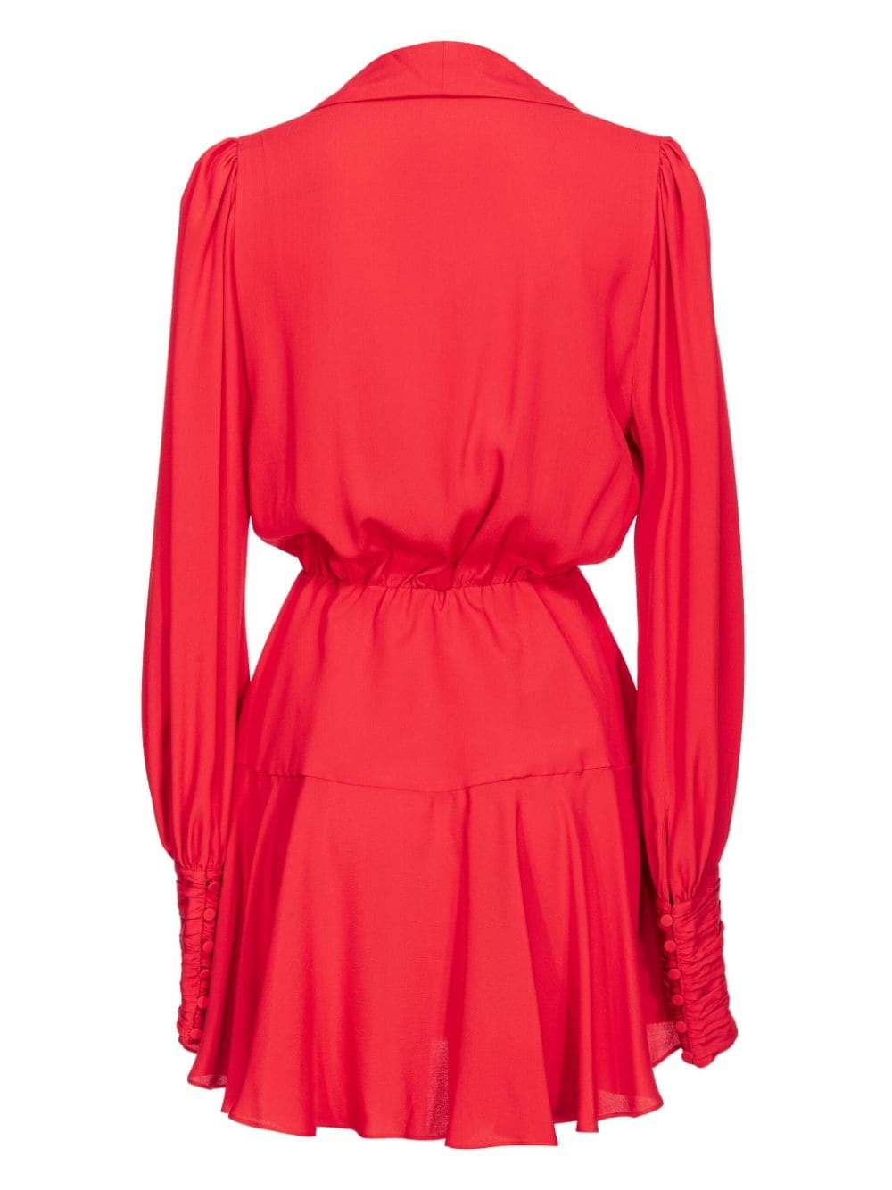 draped plunge minidress - 2