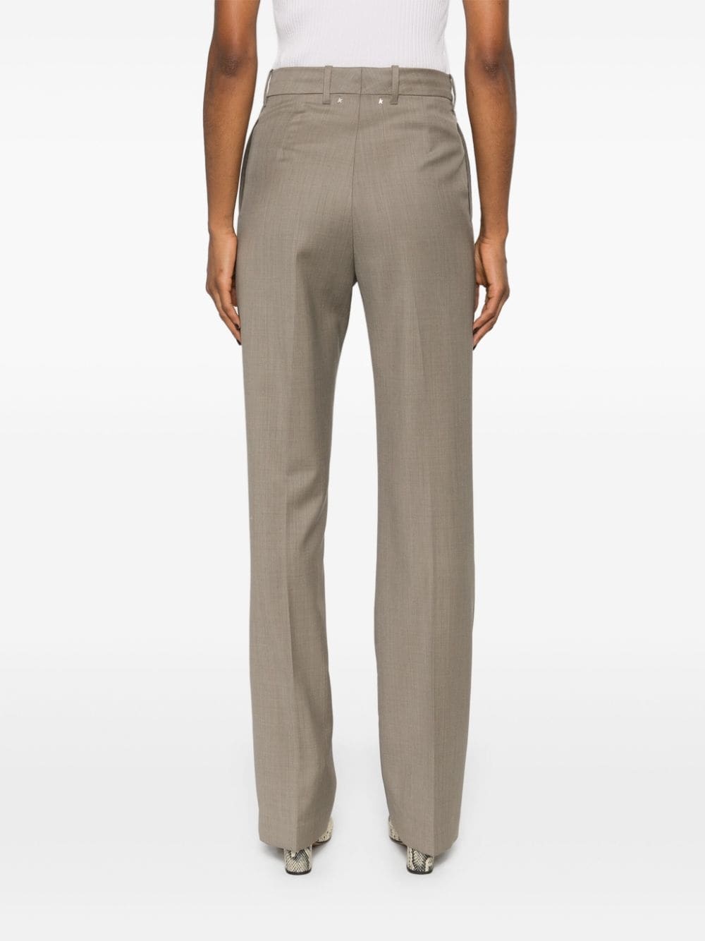 virgin wool straight trousers - 4
