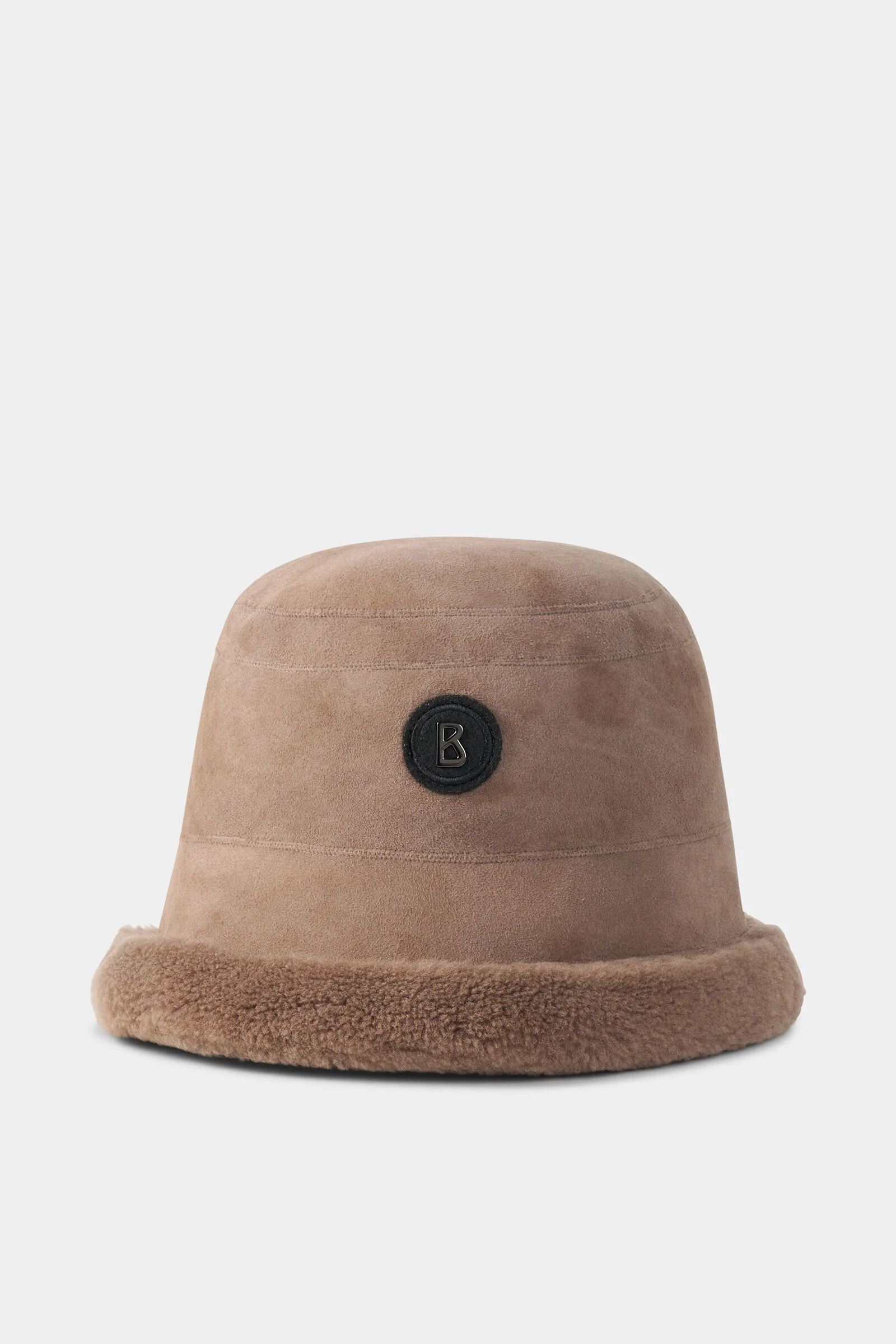 Arno Lambskin Bucket Hat in Hazel - 1