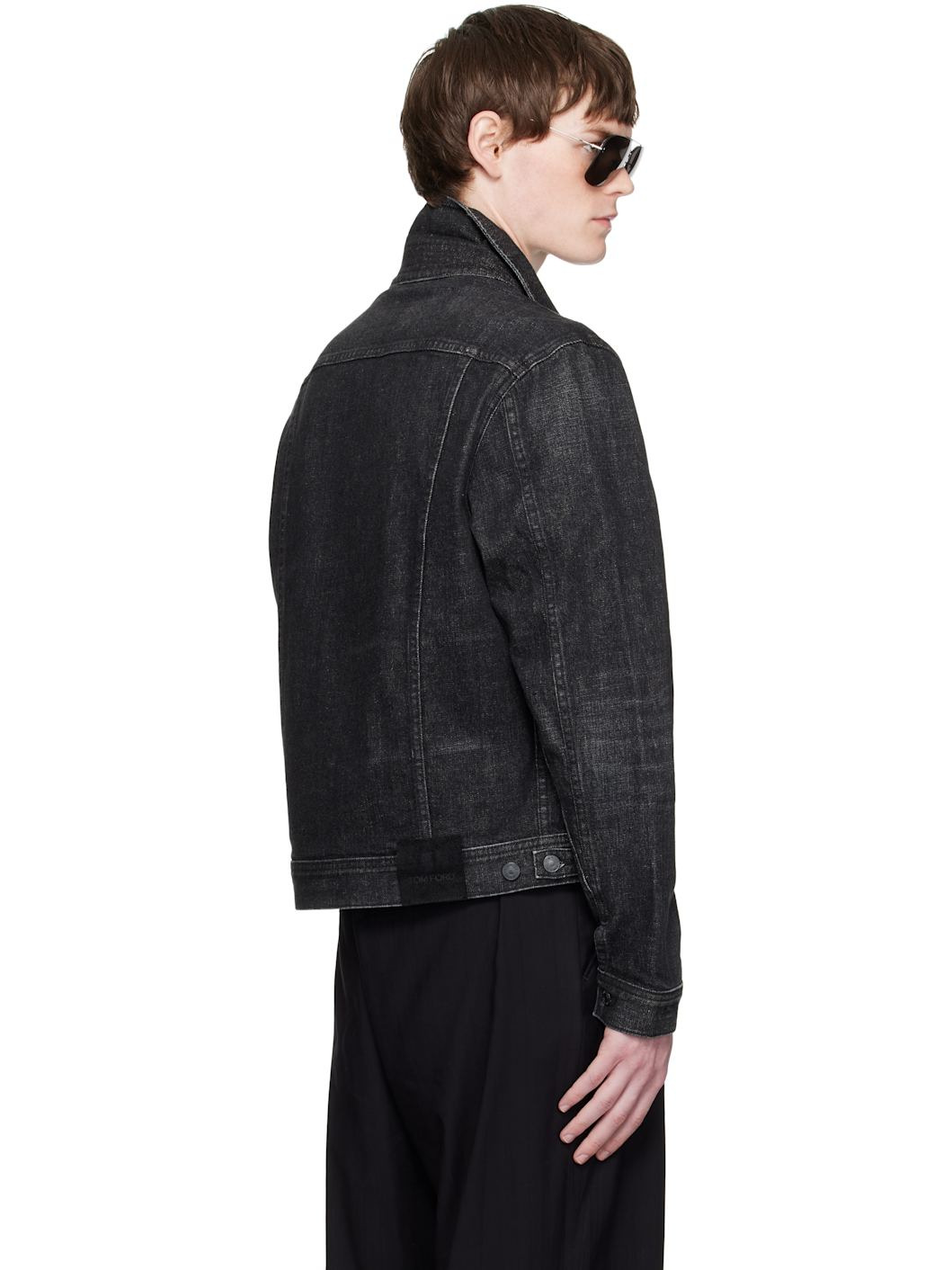 Black Icon Selvedge Denim Jacket - 3